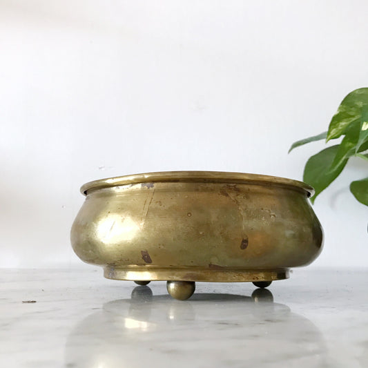 Vintage Brass Succulent Planter