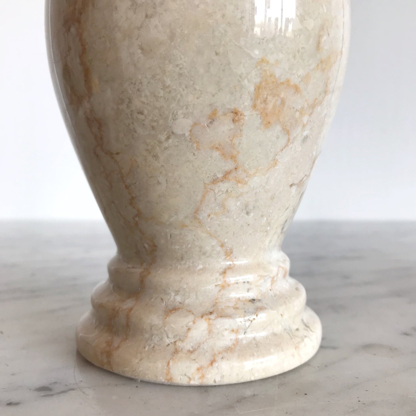Simple Footed Stone Vase, 5"