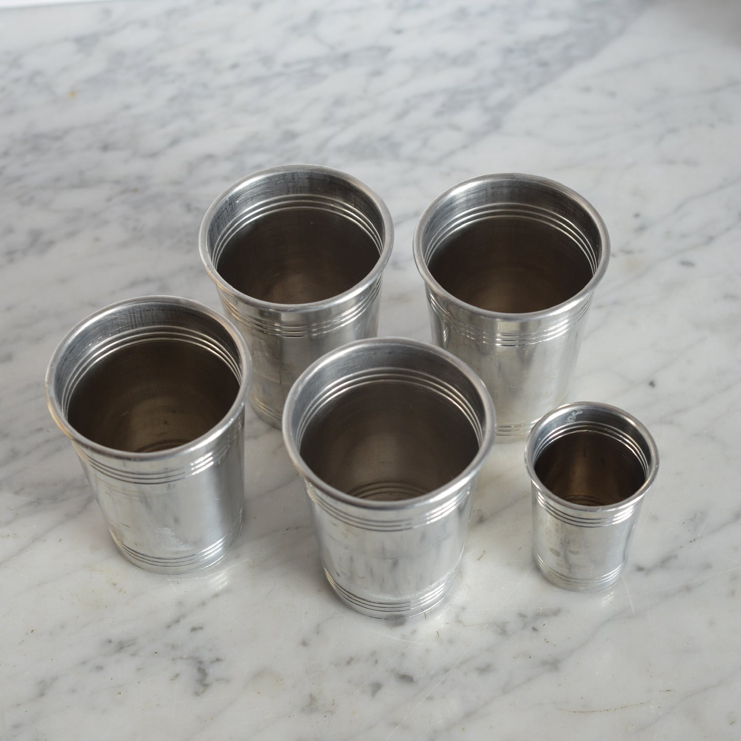 Set of Vintage Aluminum Cups