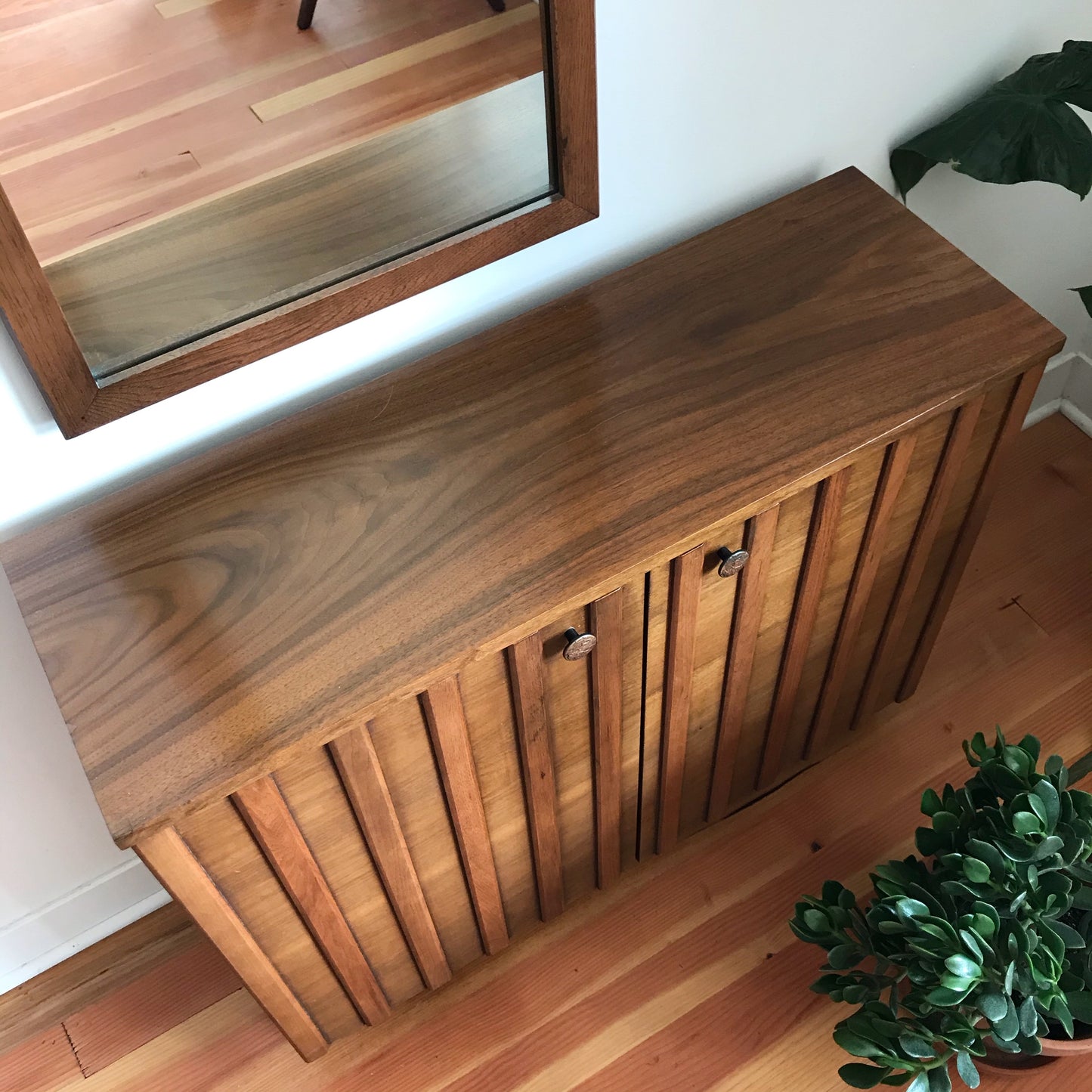 Vintage Modern Cabinet and Mirror Set