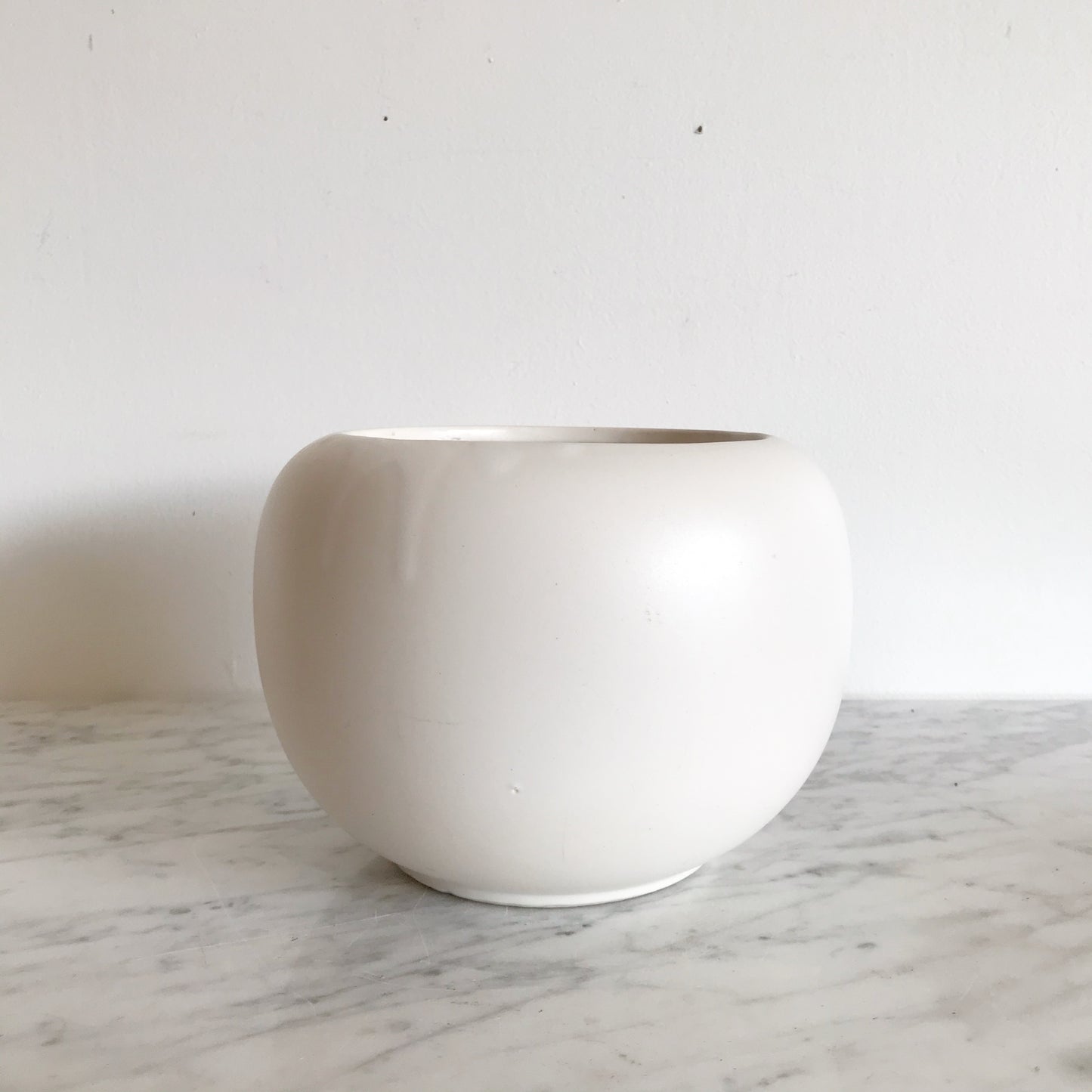 Large Vintage Ceramic Spherical Planter
