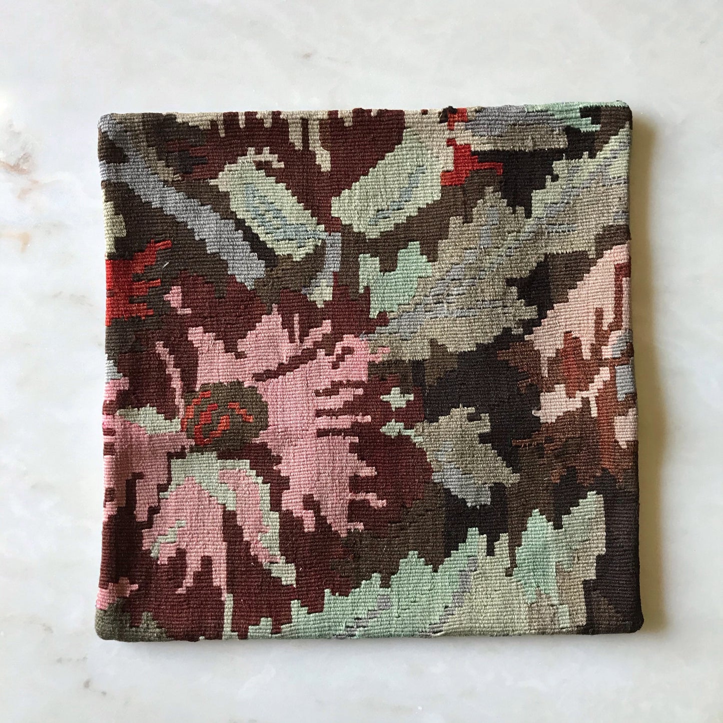 Handwoven Turkish Kilim Accent Pillow (18x18)