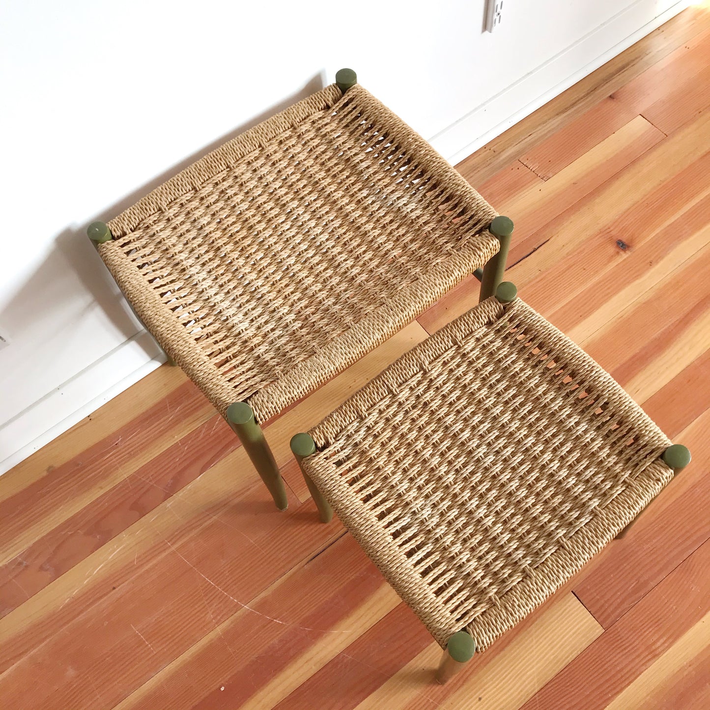 Vintage 1950's Italian Mid-Century Modern Nesting Stools