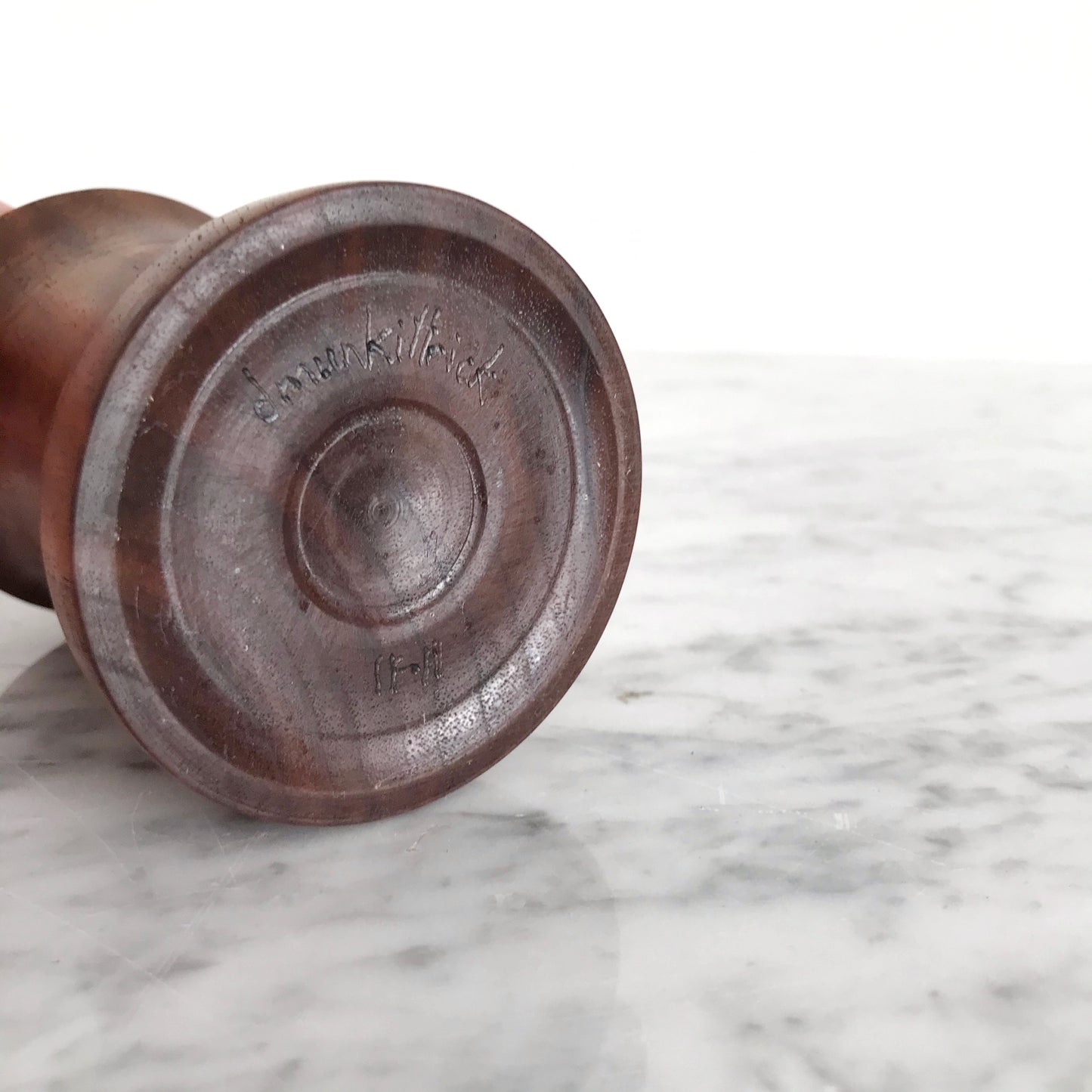 Vintage Turned Wood Holder / Vase