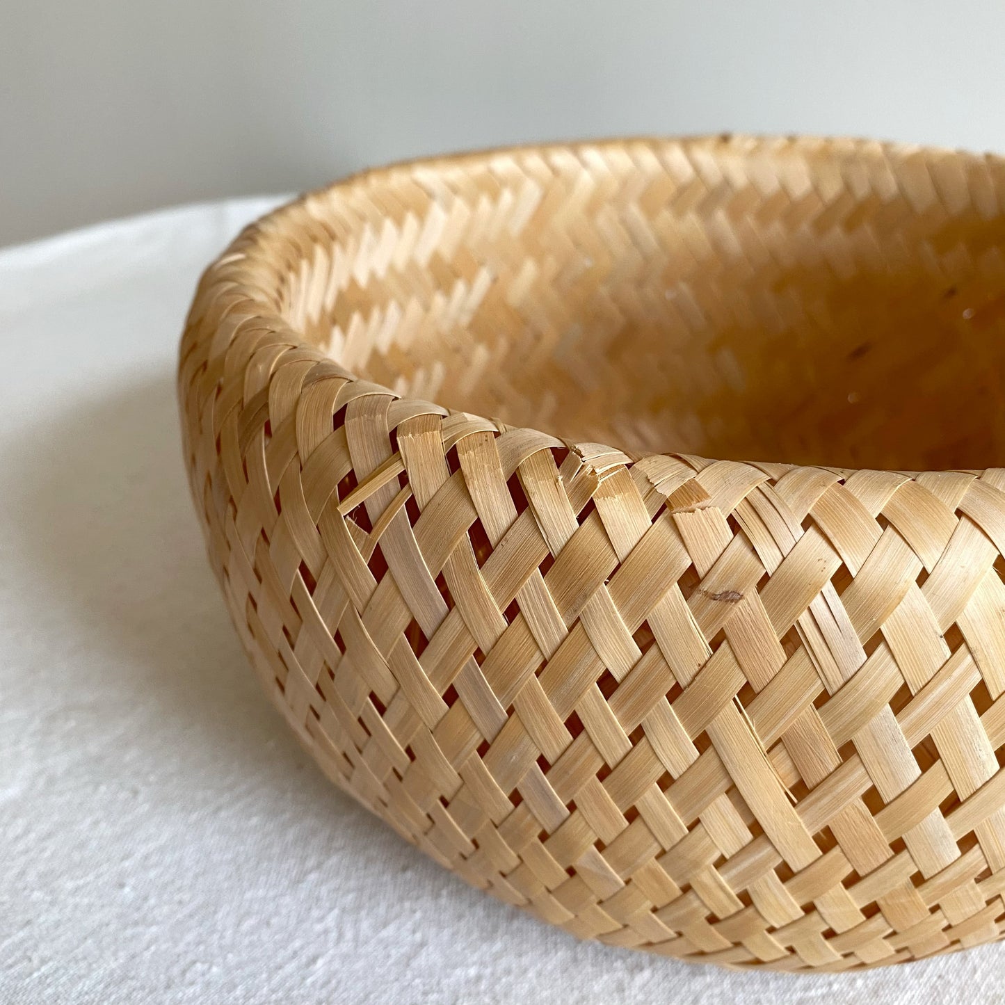Vintage Woven "Puff" Basket / Bowl