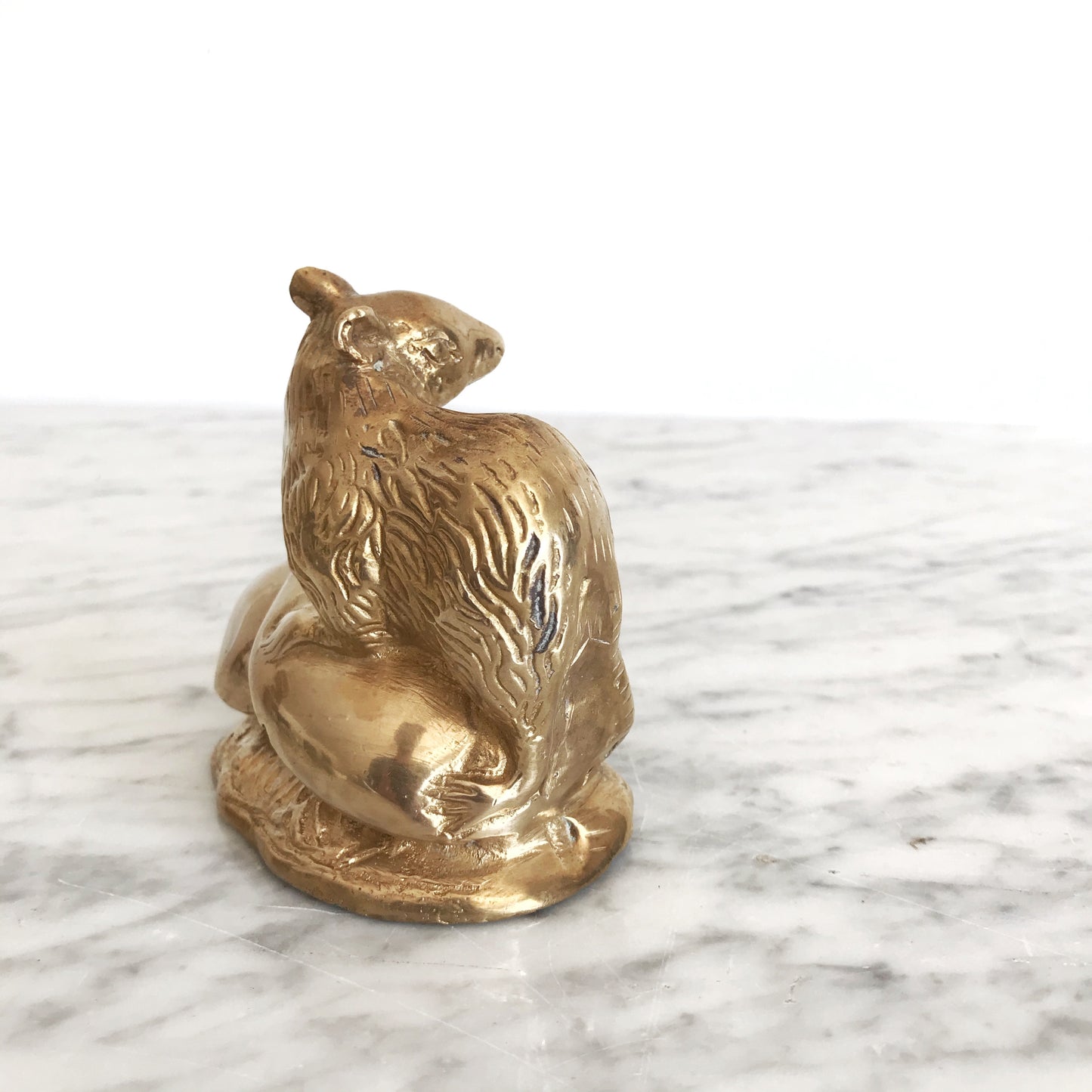 Vintage Brass Mongoose/ Weasel