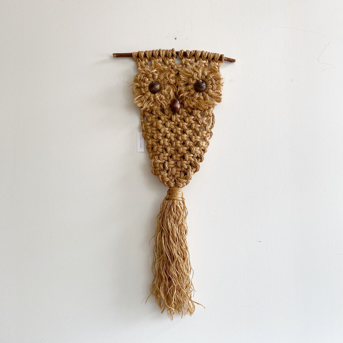 Vintage Brown Macrame Owl