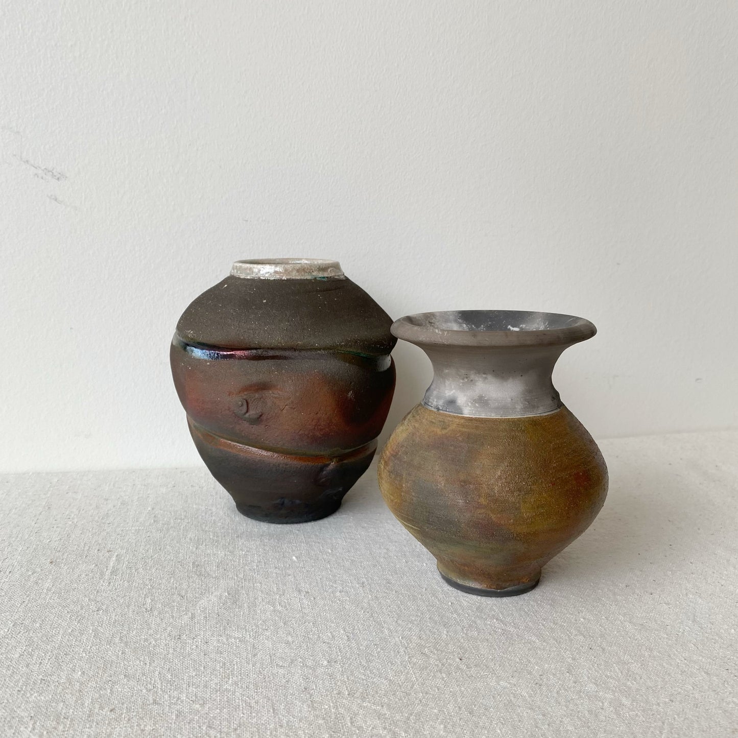 Vintage Raku Art Pottery Vase