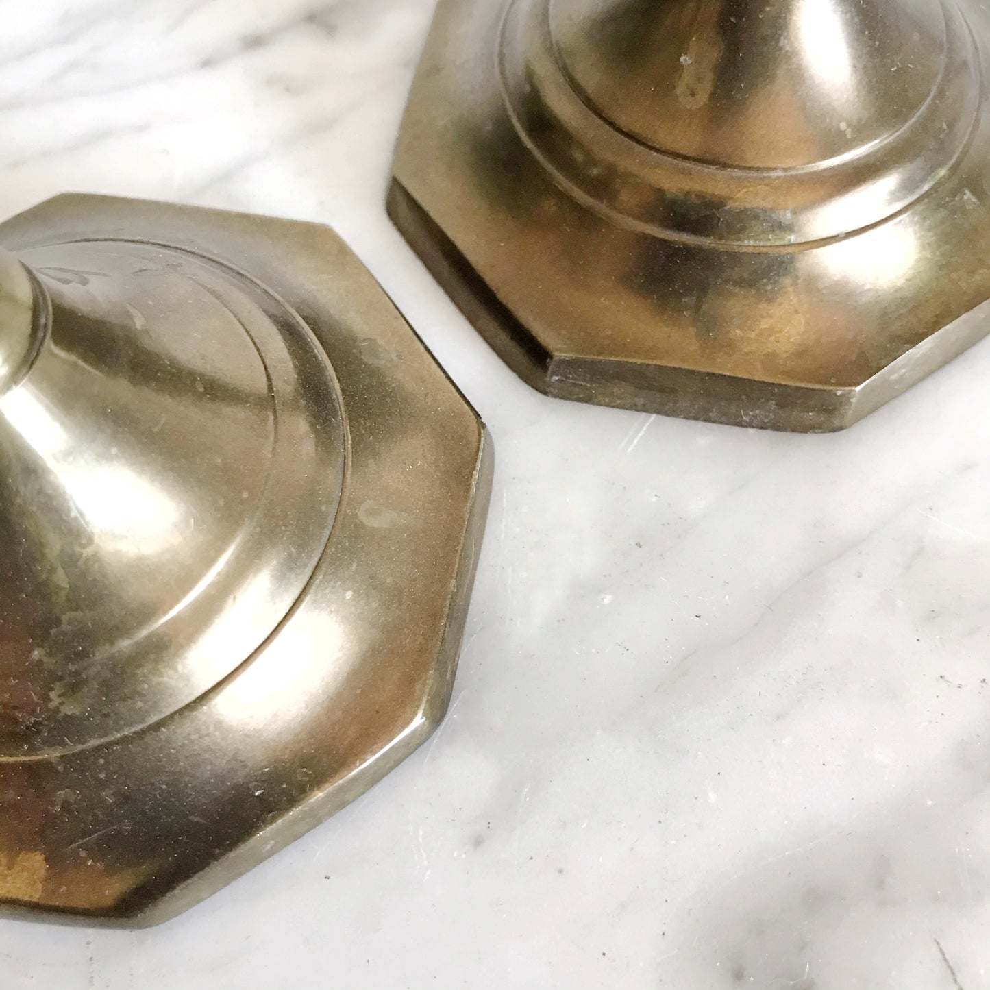 Pair of Vintage Brass Candle Holders