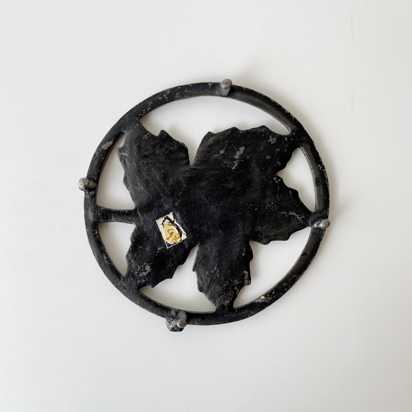 Vintage Cast Metal Leaf Trivet