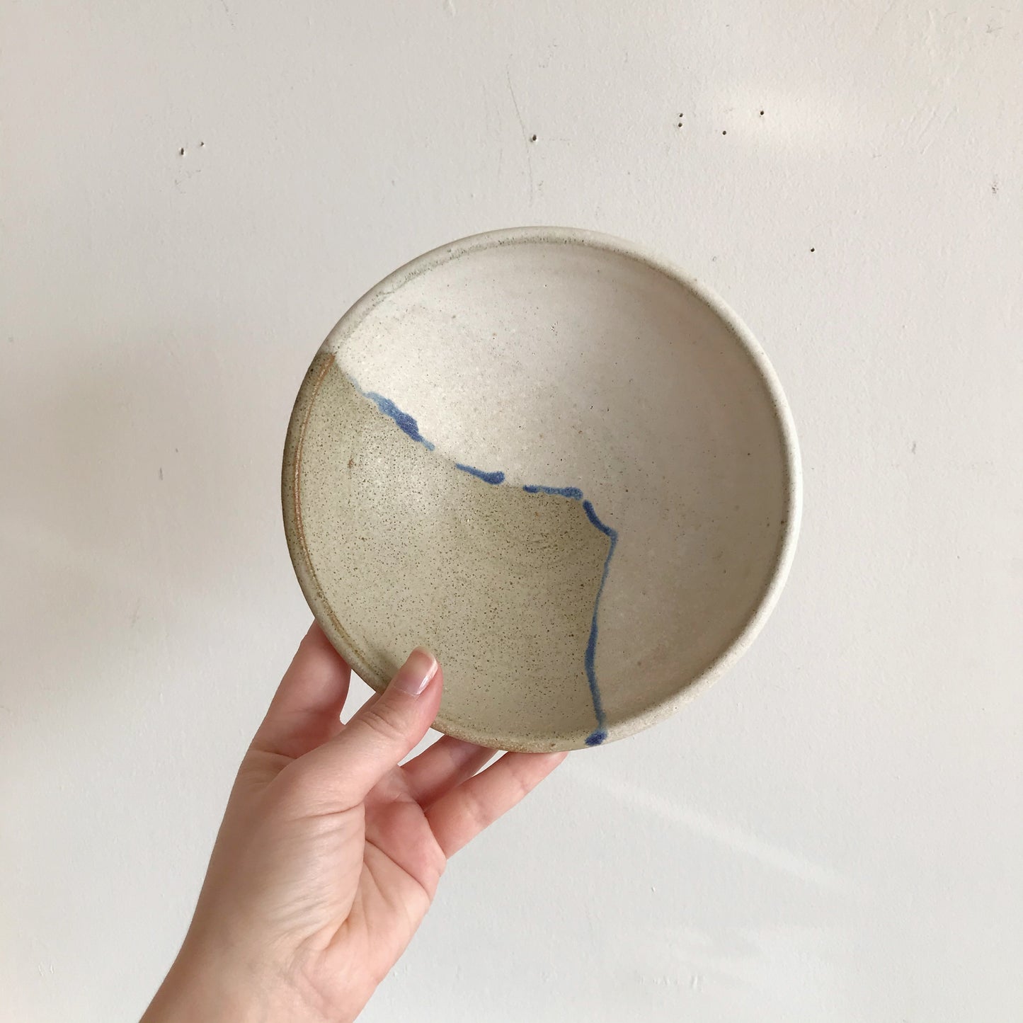Vintage Handmade Pottery Bowl, 7”