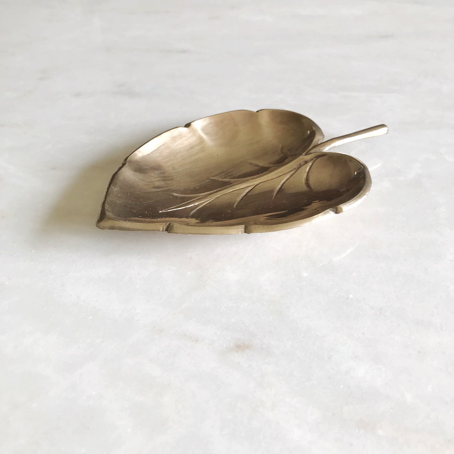 Vintage Brass Leaf Dish / Tray