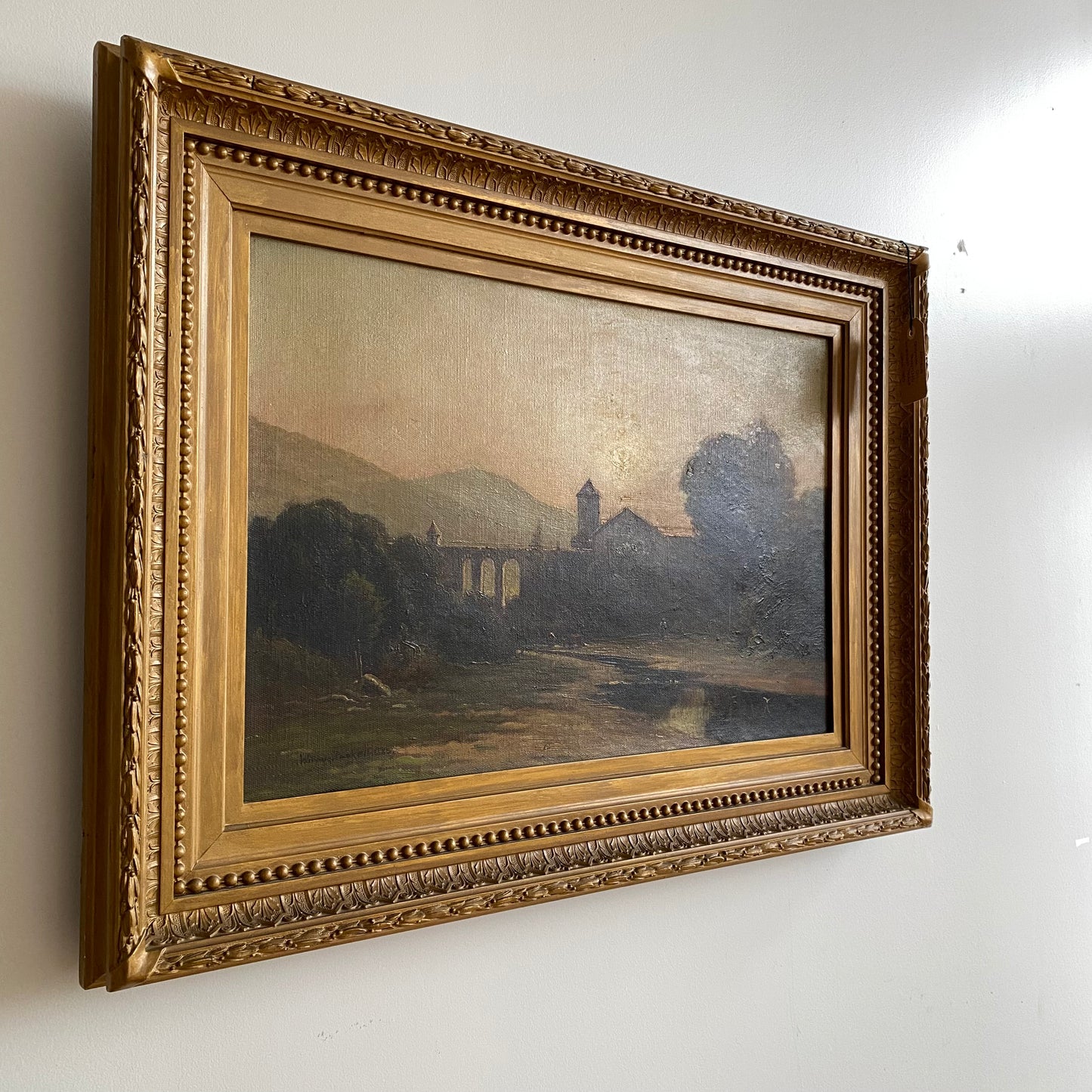 Original Antique Oil Painting, William Paskell, 1885