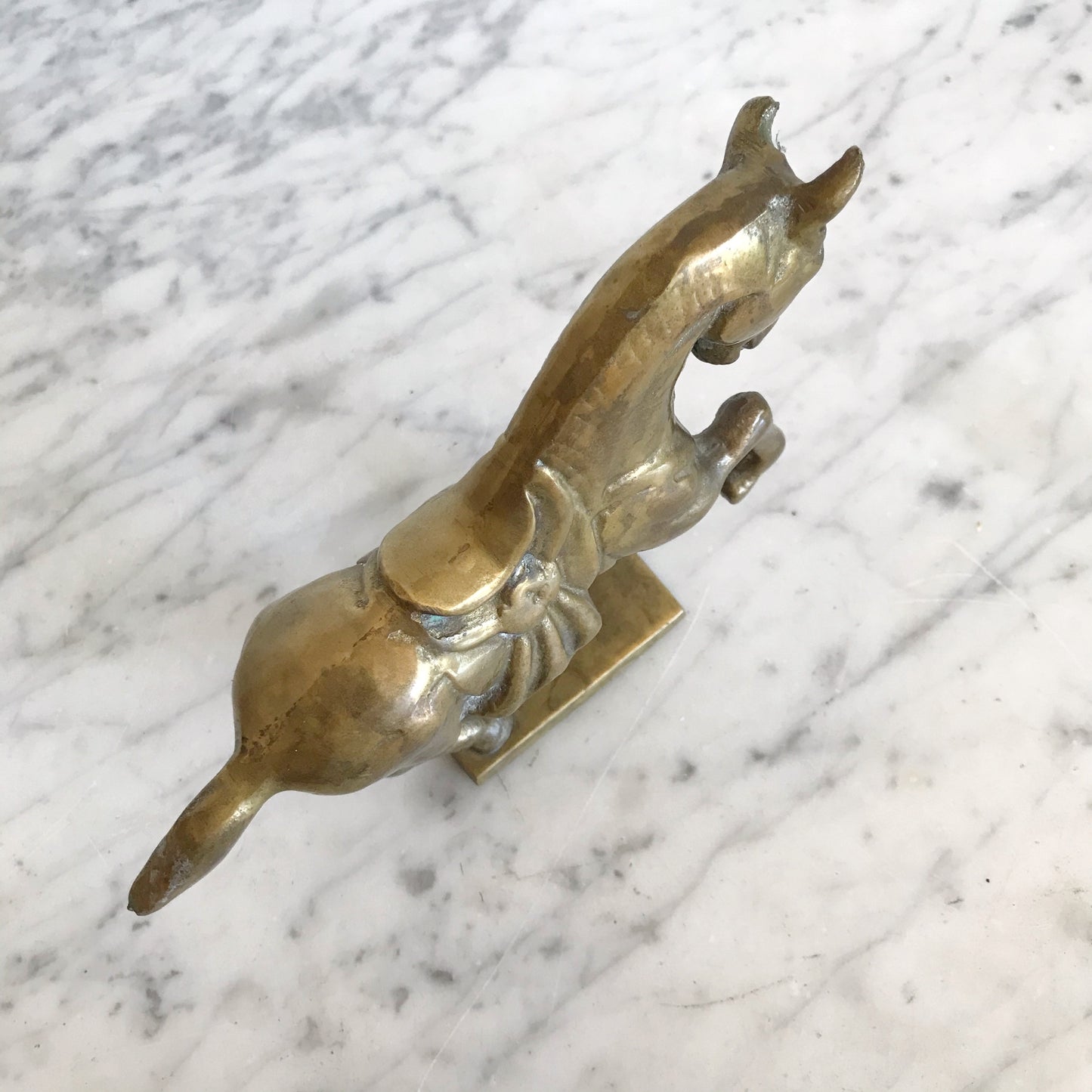 Vintage Brass Horse Sculpture