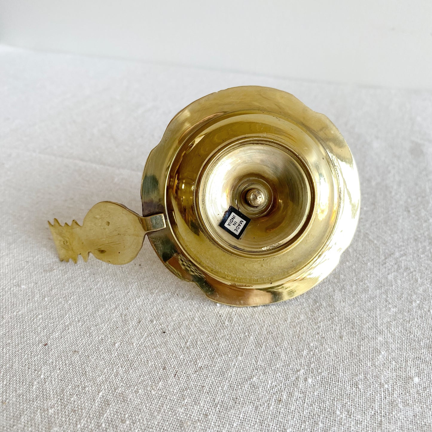 Vintage Brass Pineapple Candle Holder