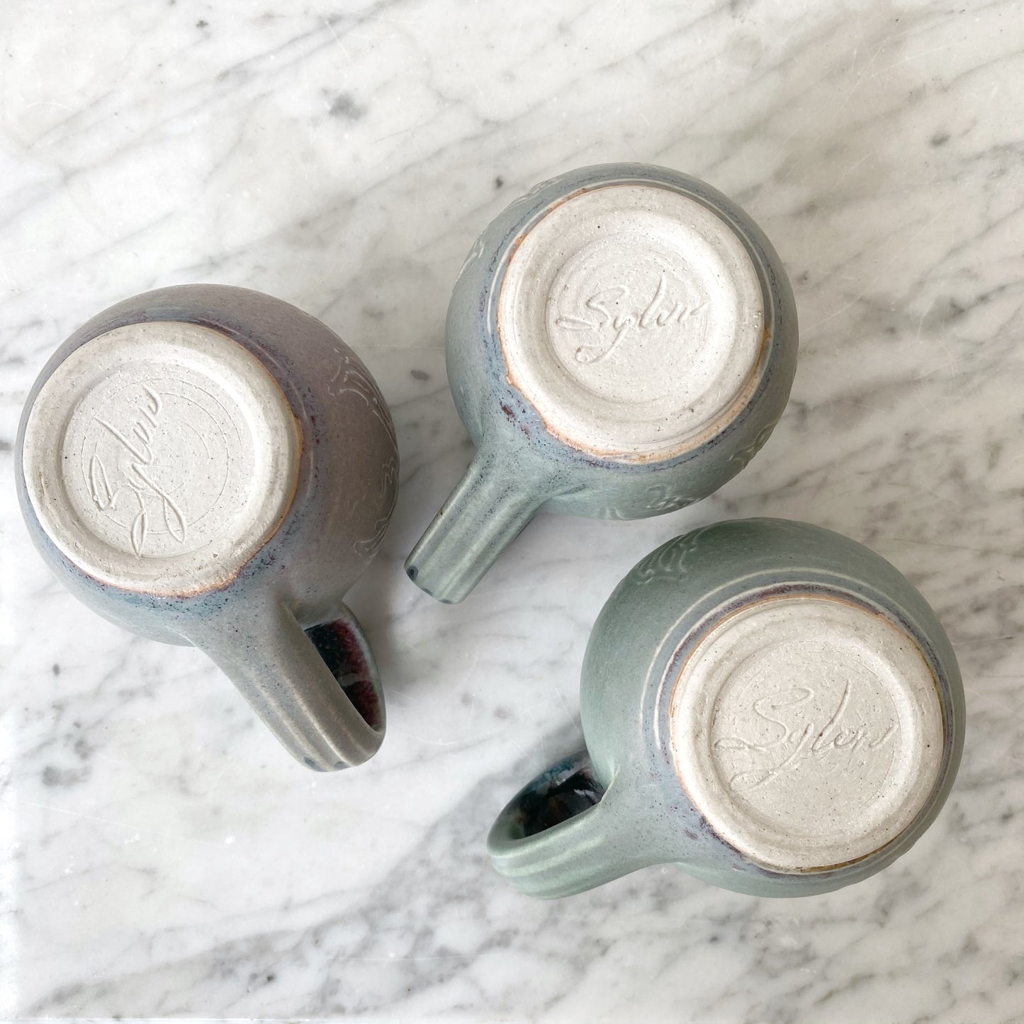 Set of 6 Handcrafted Pottery Mugs
