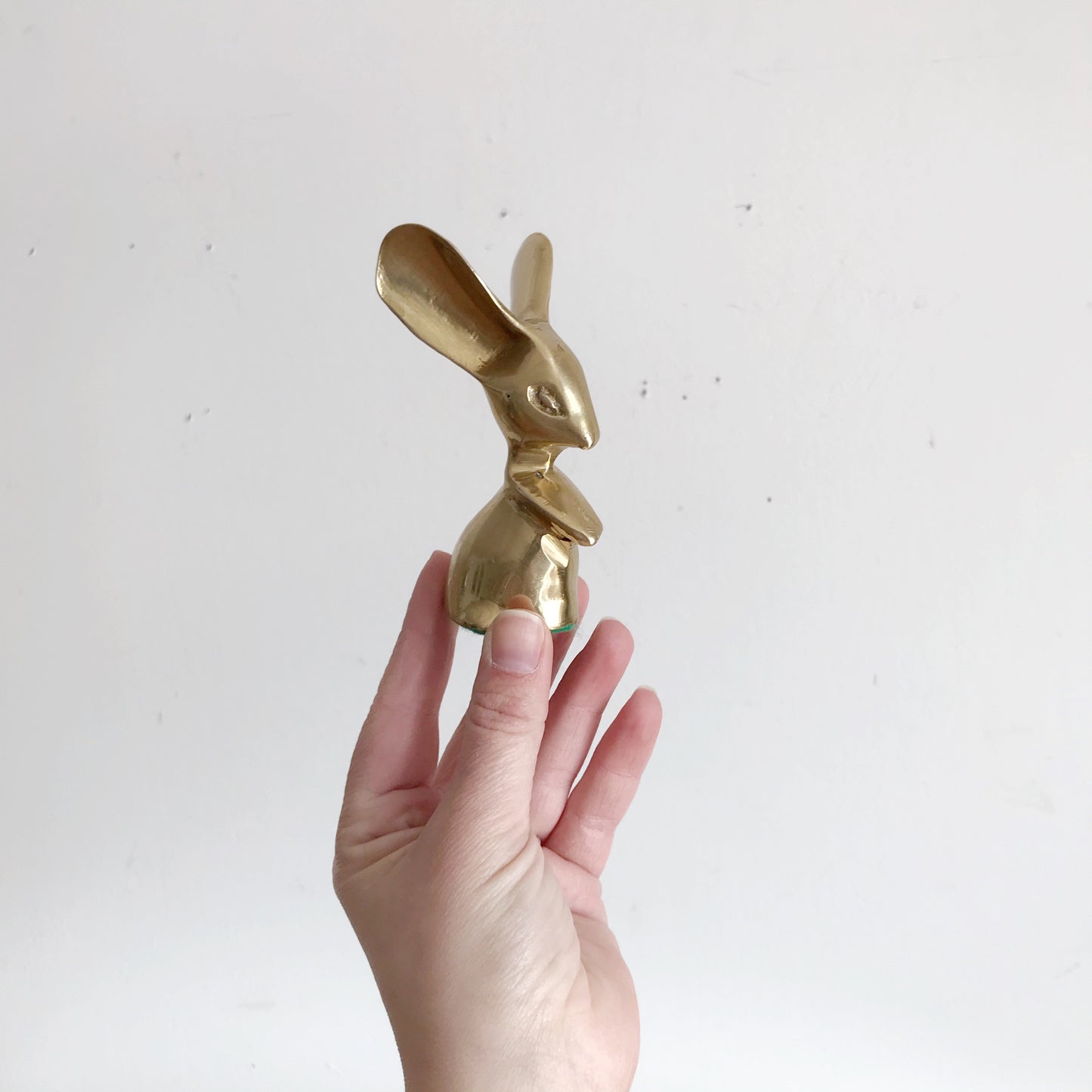 Small Vintage Brass Mouse, 4”