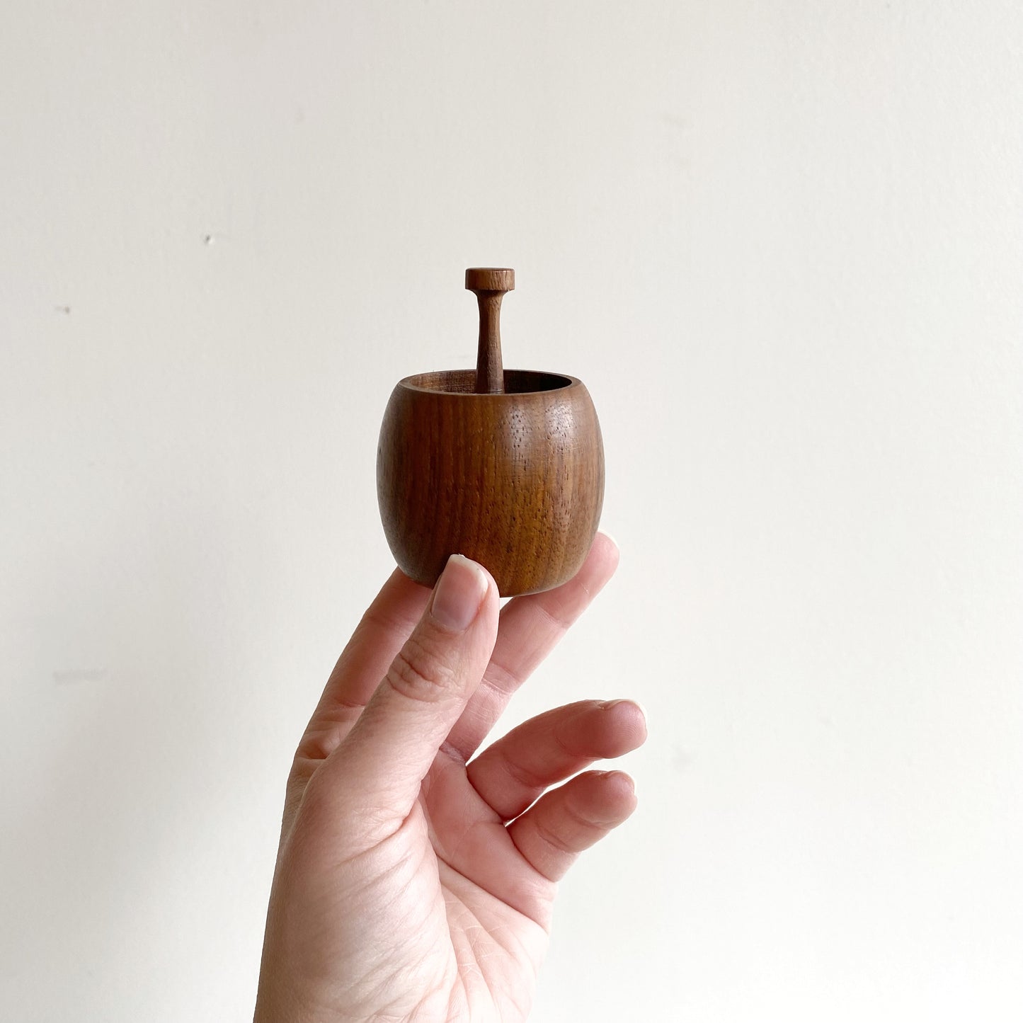 Vintage Turned Wood Toothpick Holder