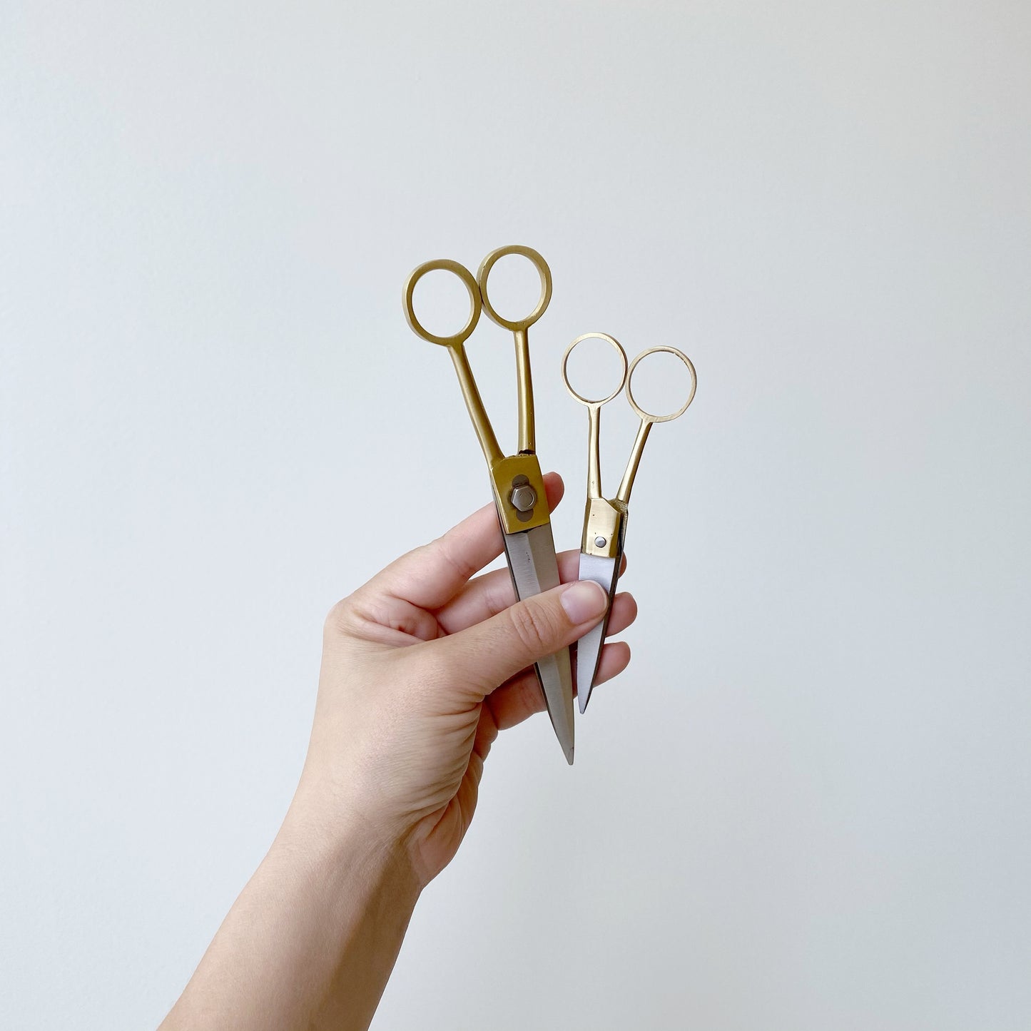Medium Brass Scissors, 7"