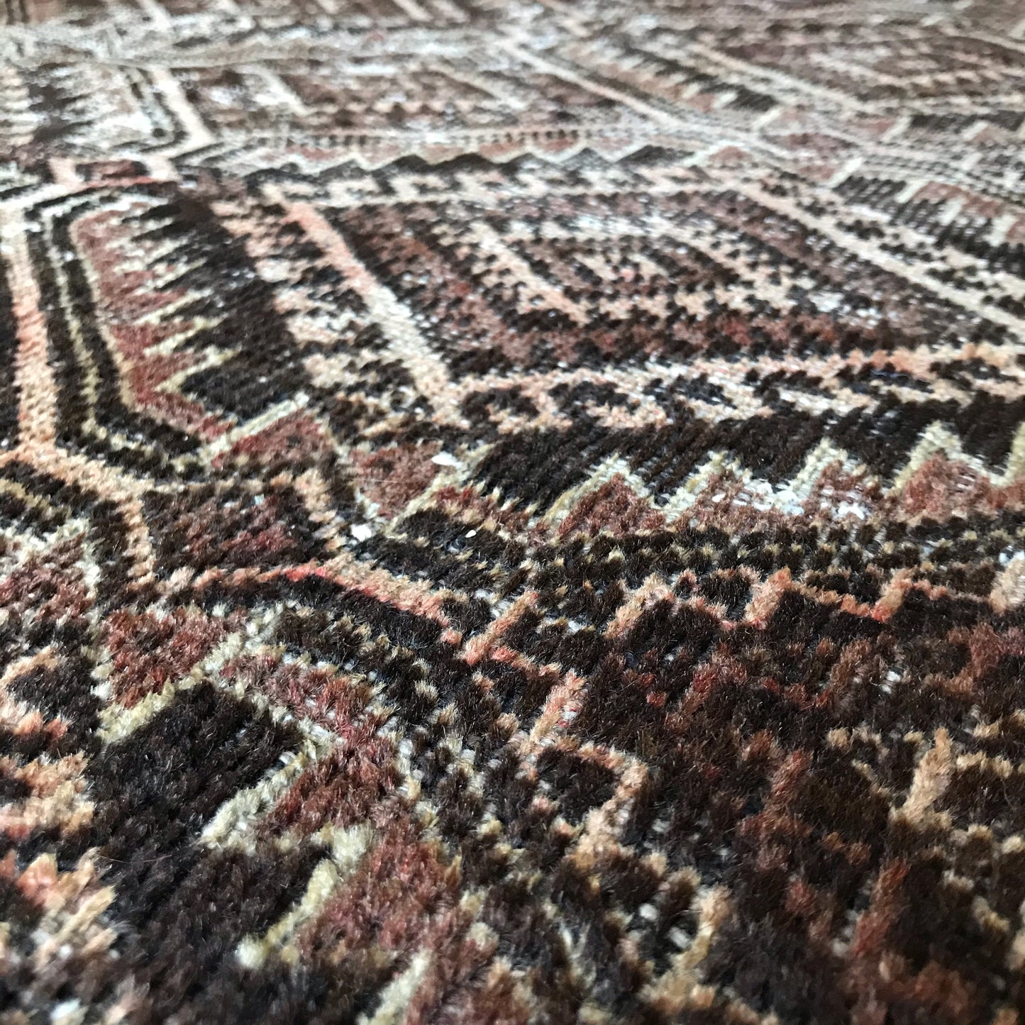 Vintage Persian Rug with Diamond Pattern (3.4 x 6)