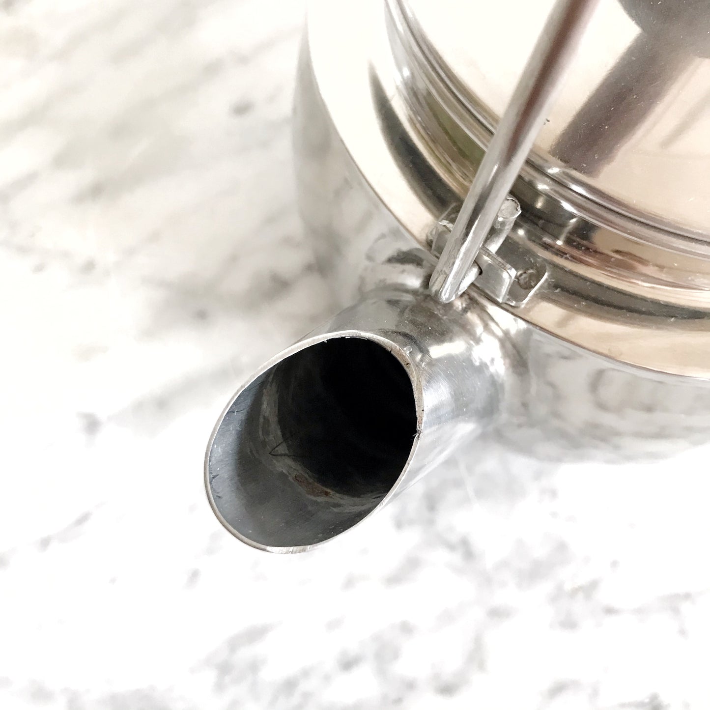 Vintage Stainless Modern Kettle, Rosewood Handles