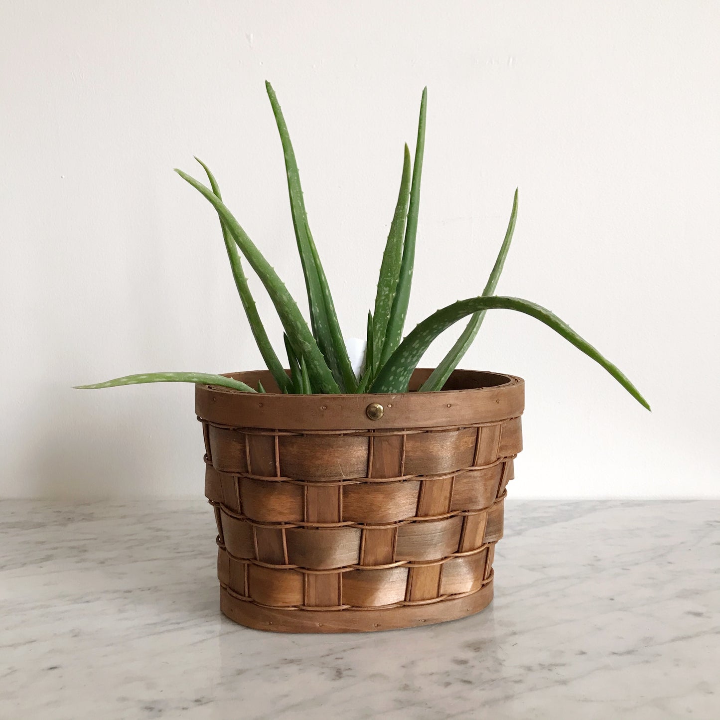 Pretty Woven Wood Basket