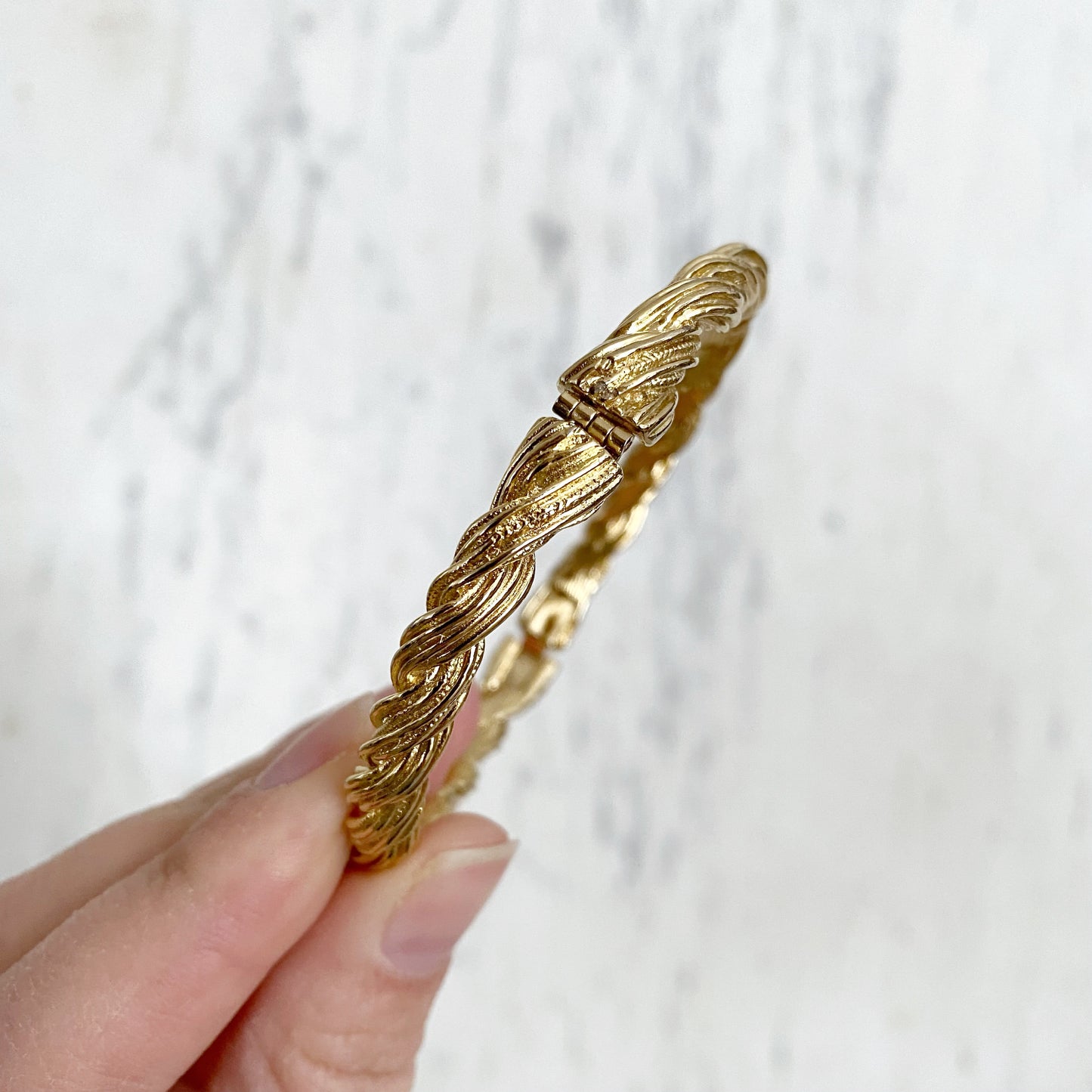 Vintage Gold Rope Clip Bracelet