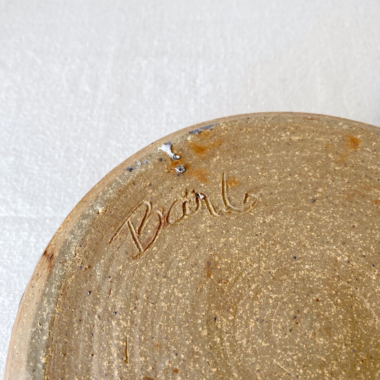 Large Vintage Stoneware Lidded Dish
