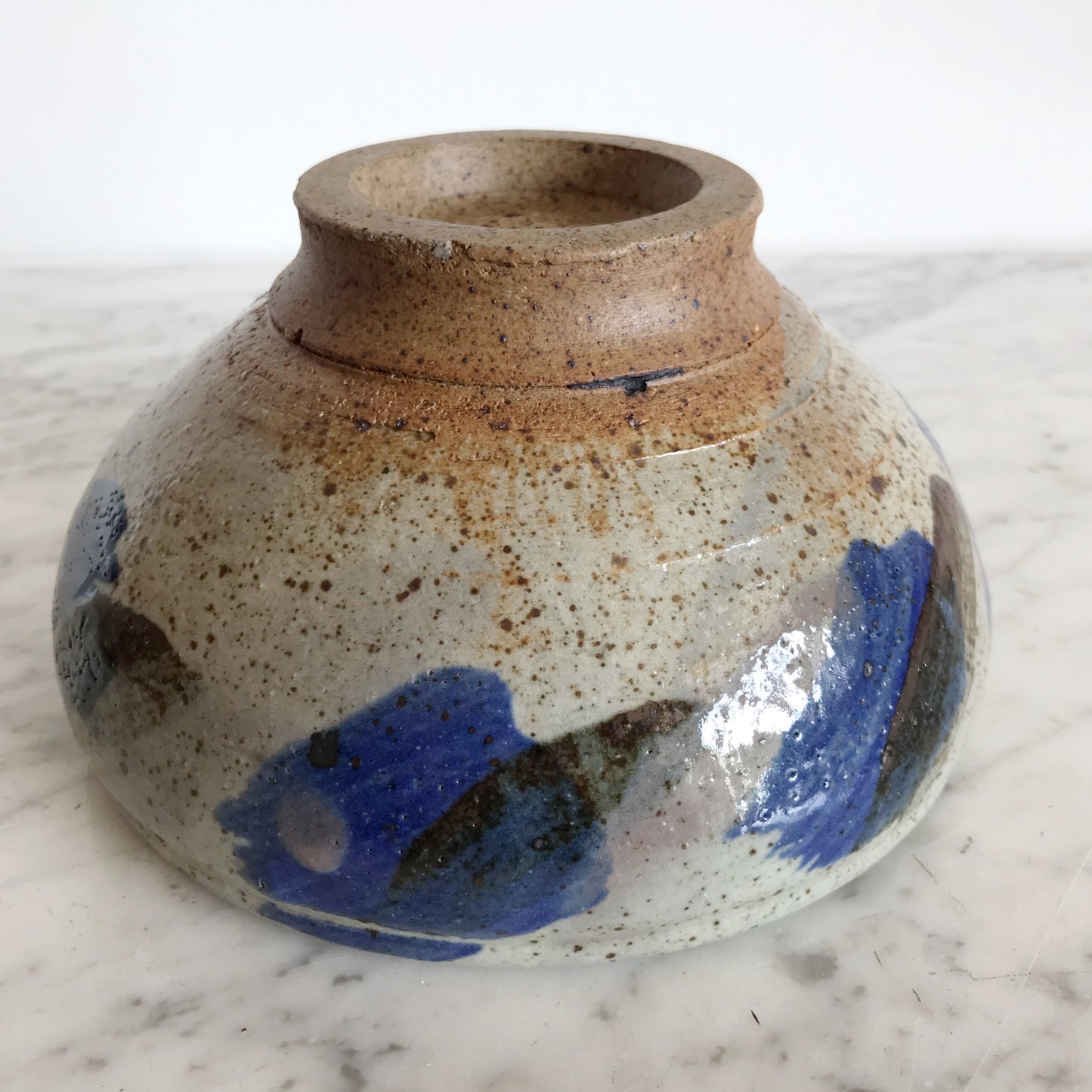 Vintage Painterly Pottery Bowl, Robert Jewett