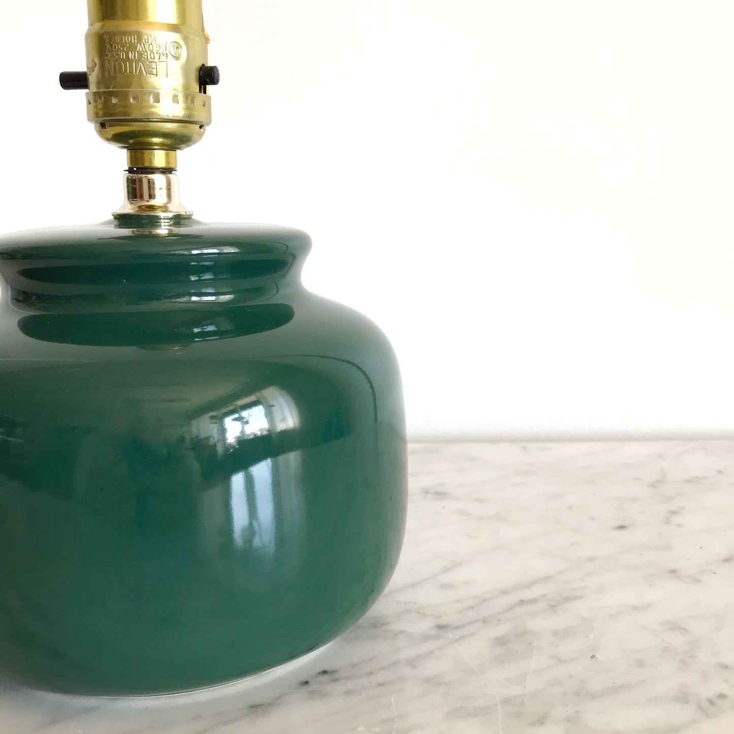 Small Vintage Ceramic Lamp with Shade