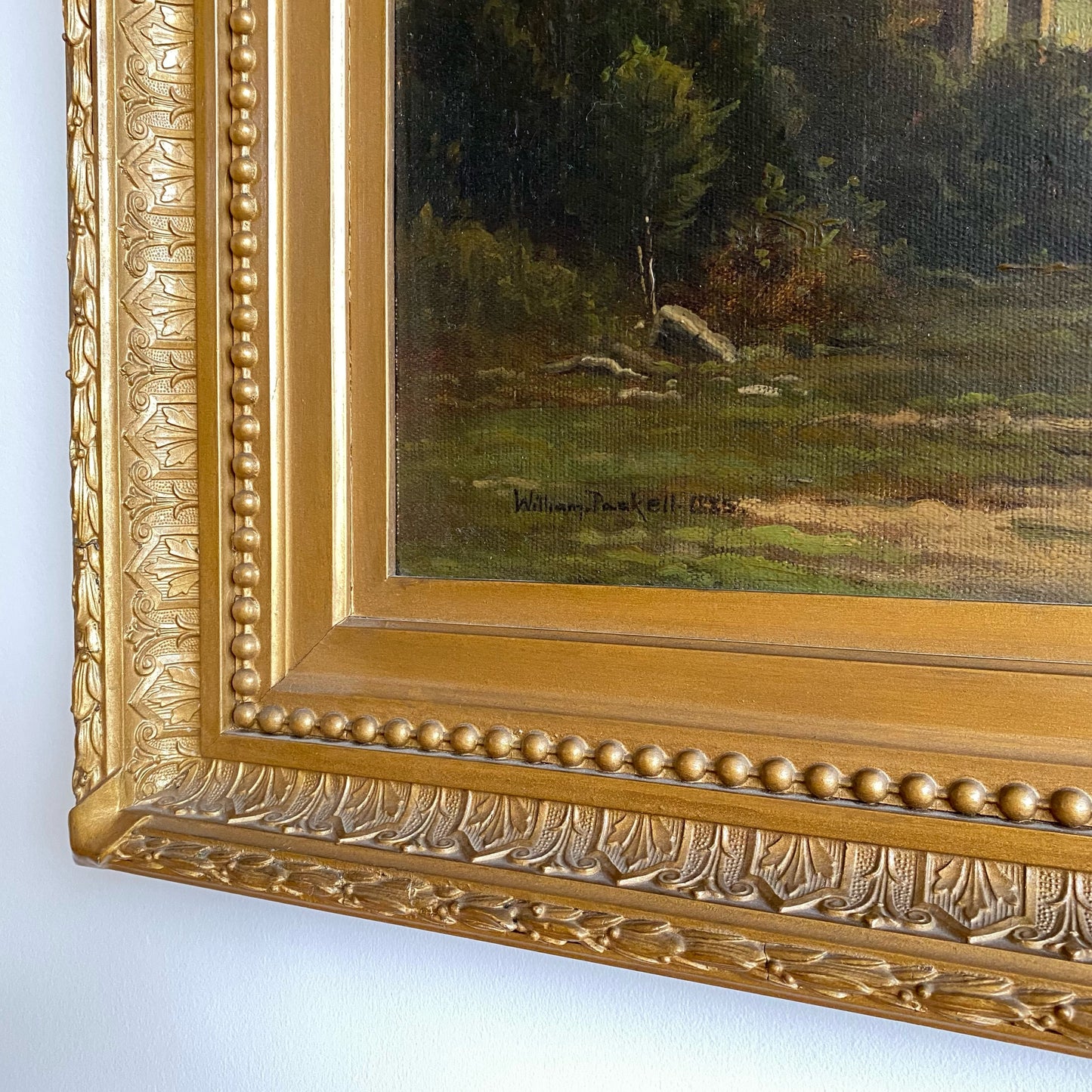 Original Antique Oil Painting, William Paskell, 1885