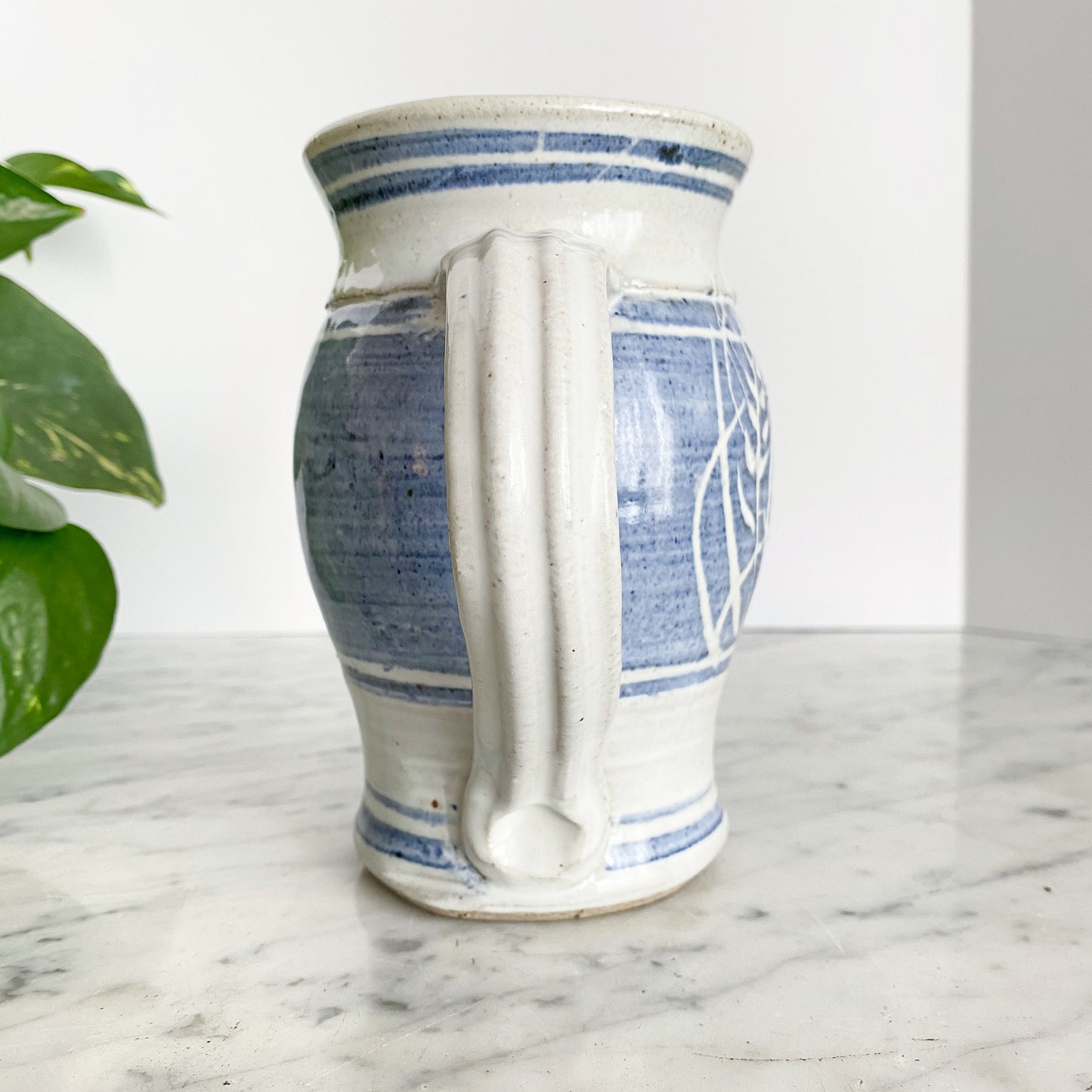 Vintage “Harvest” Clay Pitcher, 6.25”