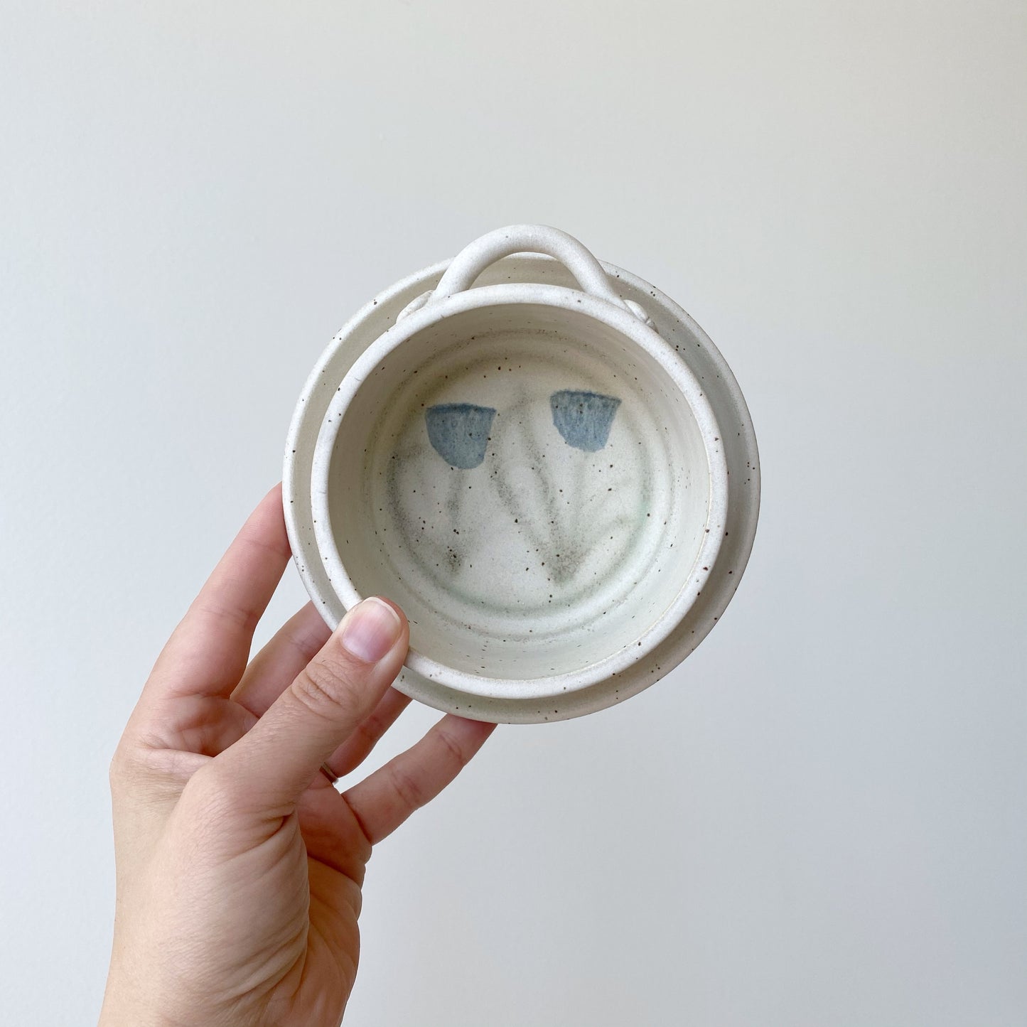 Handcrafted Pottery Dish with Side Loop