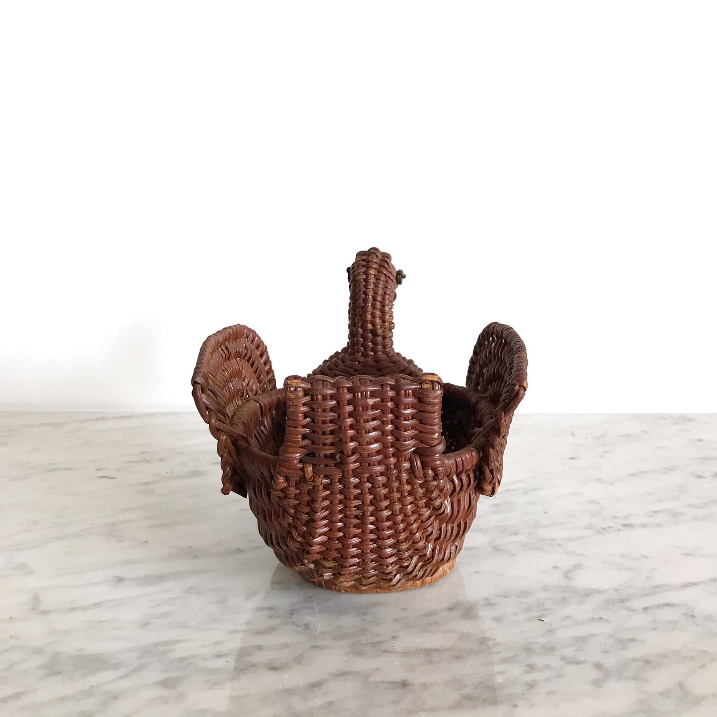 Vintage Wicker Duck Plant Holder