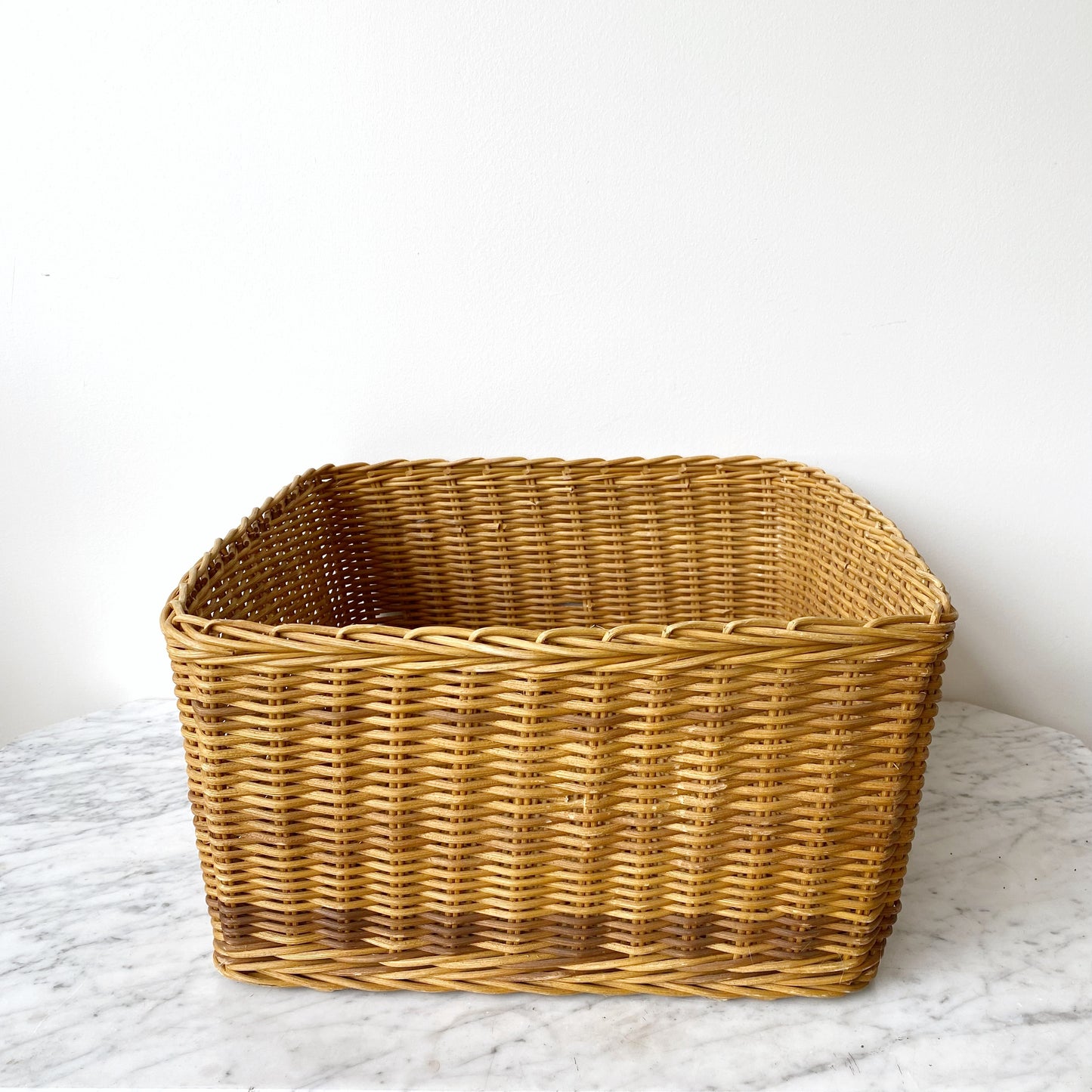 Large Square Wicker Floor Basket