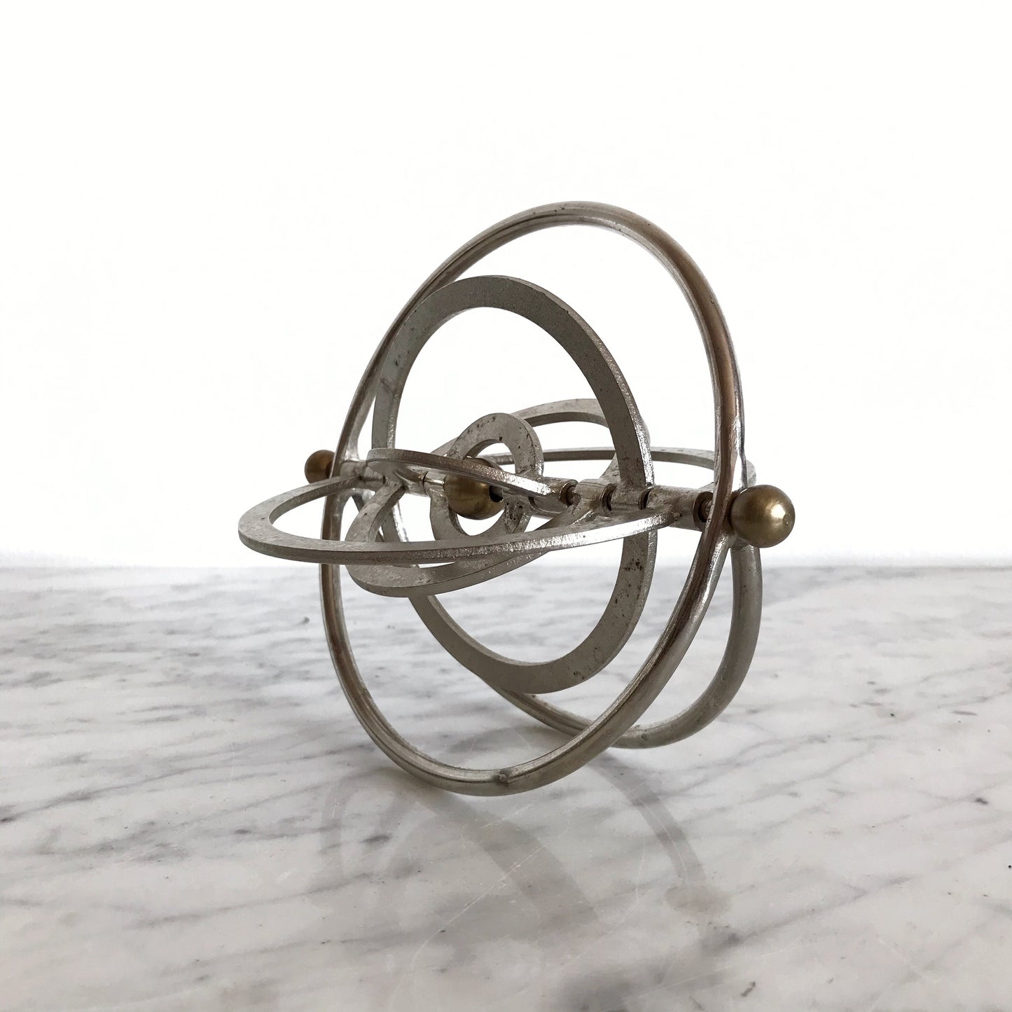 Vintage Spinning Metal Galaxy Orb Object