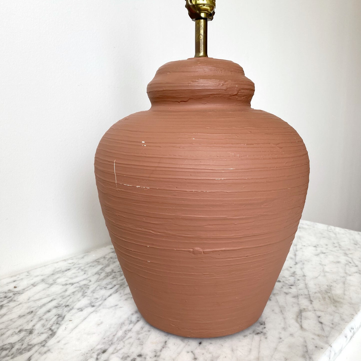 Vintage Terracotta Plaster Table Lamp