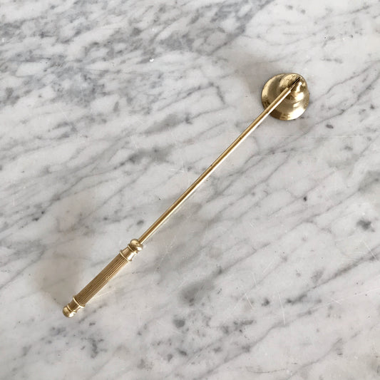 Vintage Brass Candle Snuffer with Fluted Handle