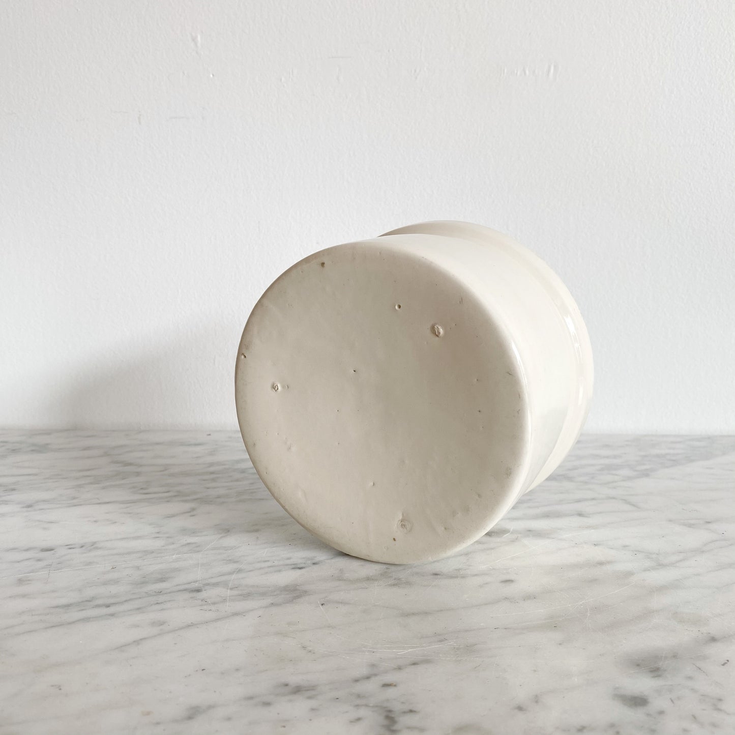 Small Vintage Crock, Ivory