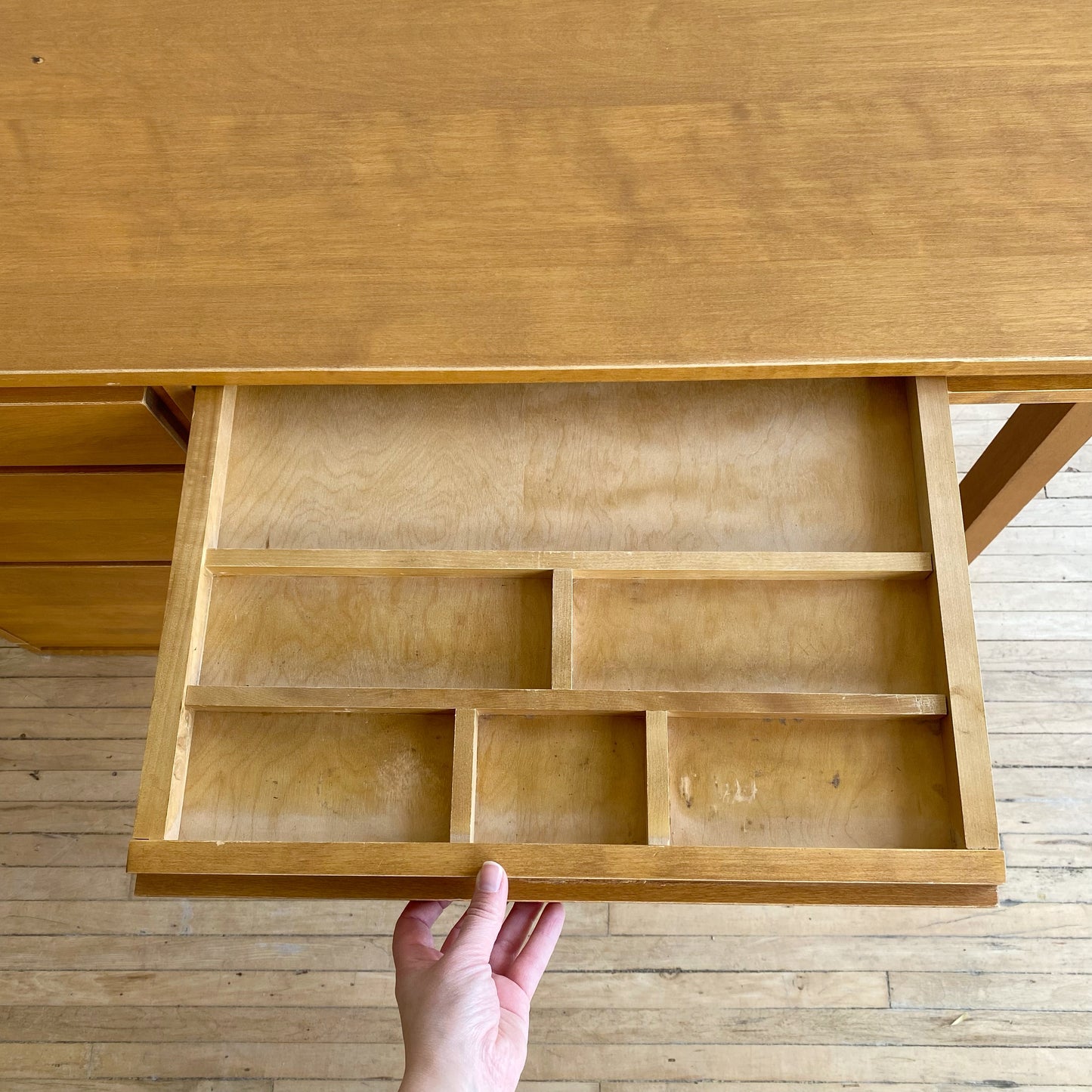 Vintage Mid Century "Modernmates" Desk, Leslie Diamond for Conant Ball