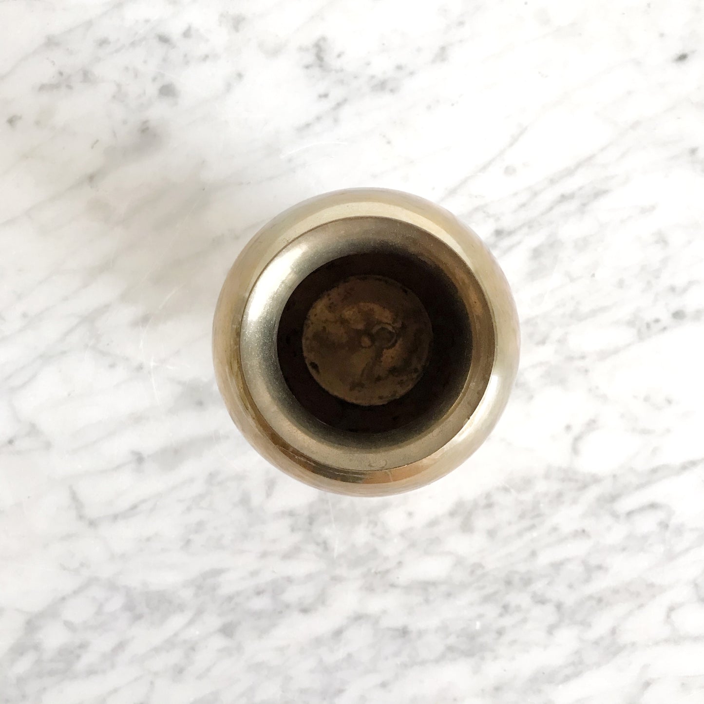Vintage Brass Urn Vase, 6”