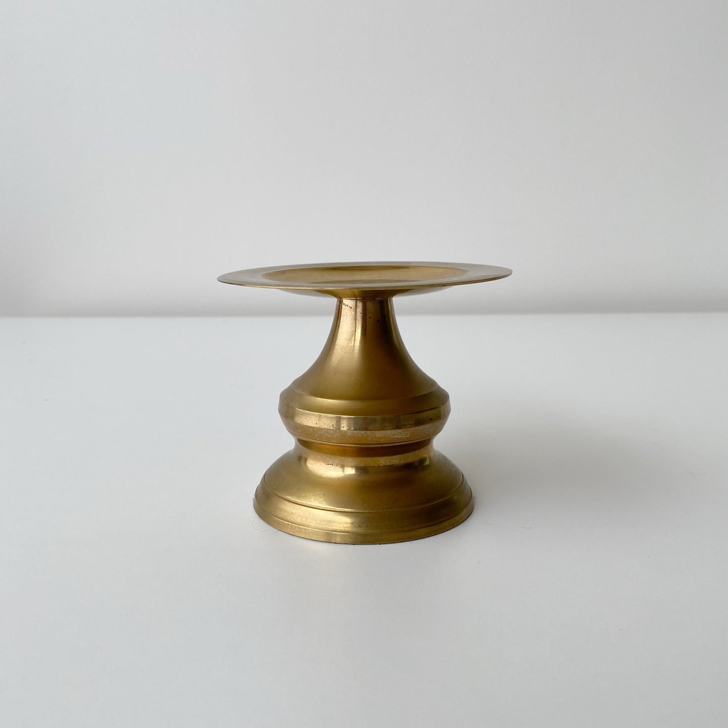 Vintage Brass Pillar Candle Holder