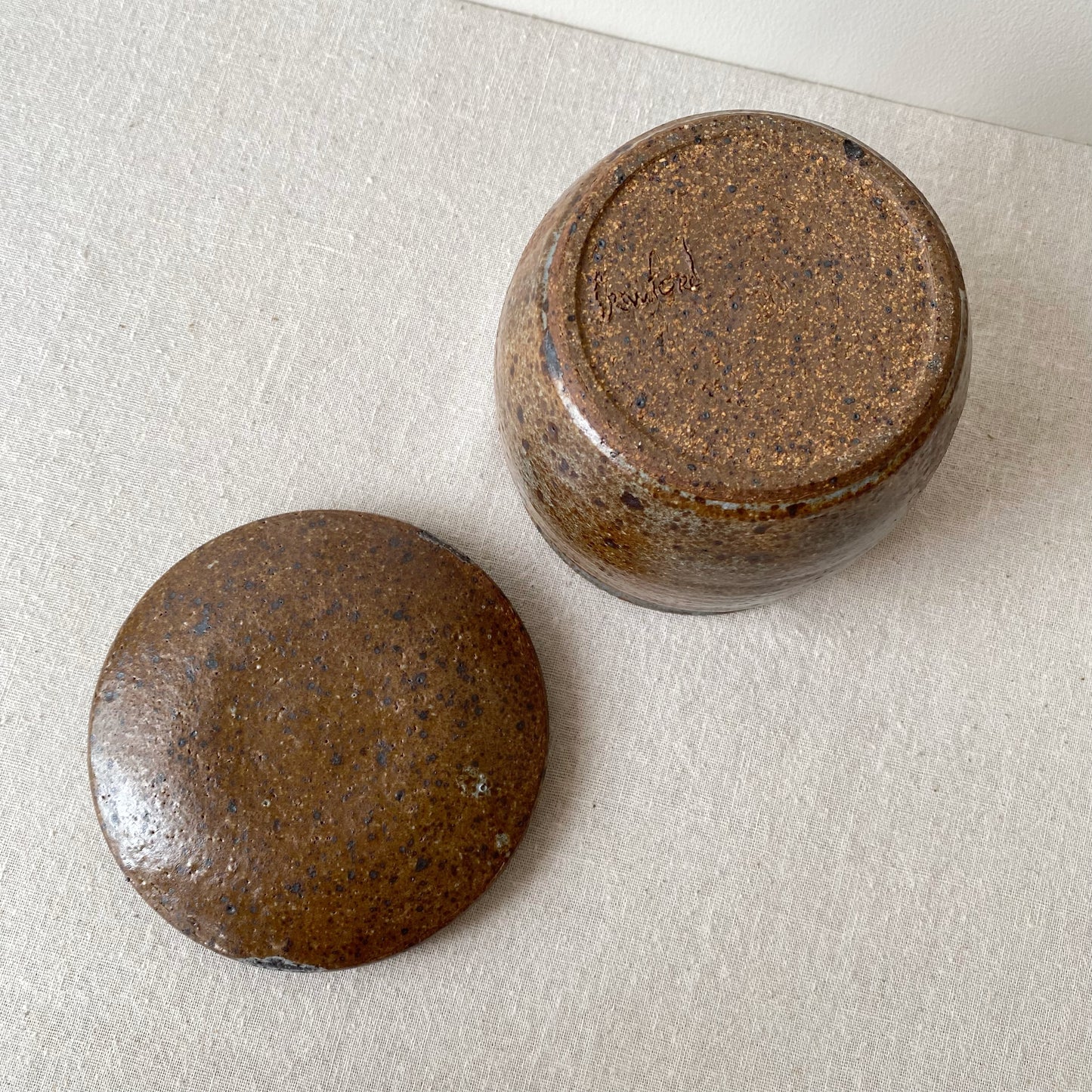 Vintage Studio Pottery Vessel with Lid