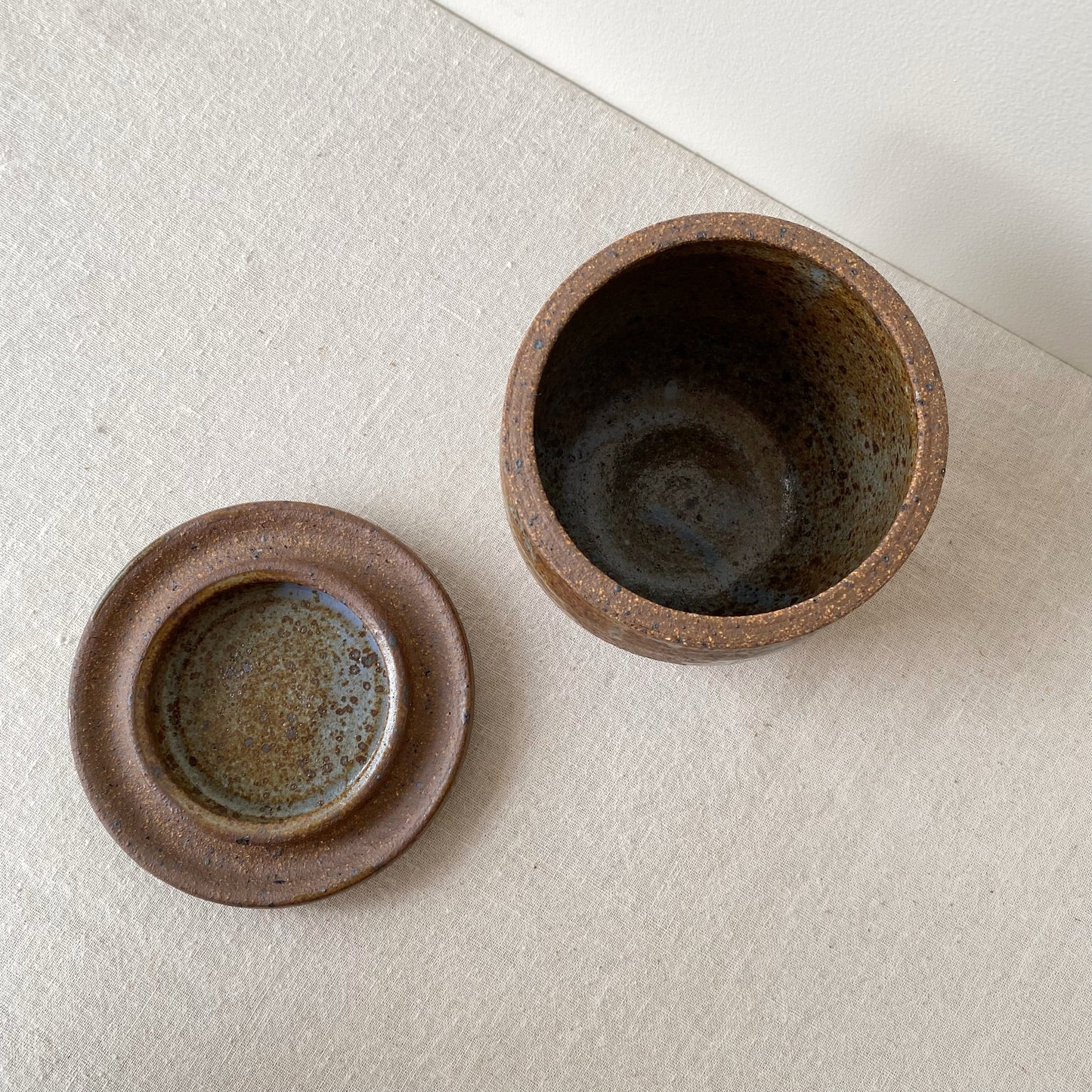 Vintage Studio Pottery Vessel with Lid