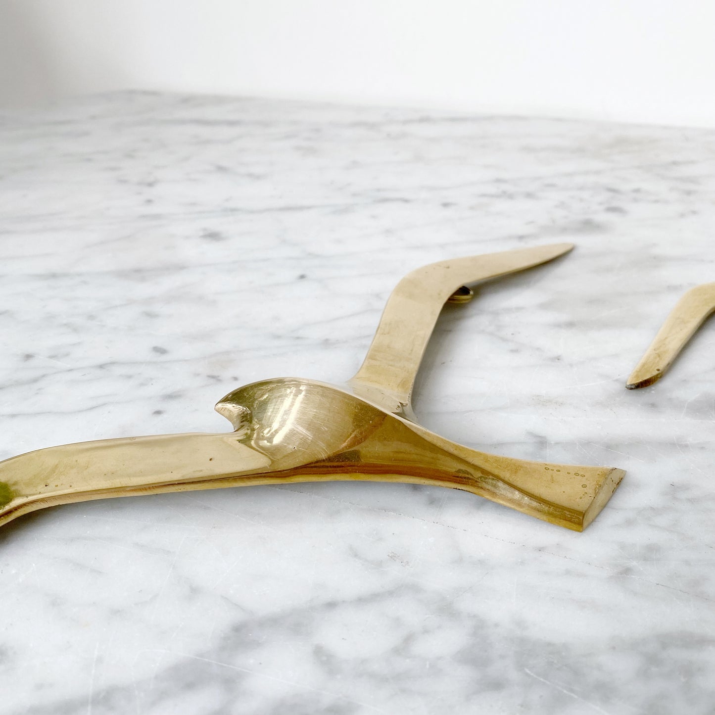 Set of Vintage Solid Brass Seagulls
