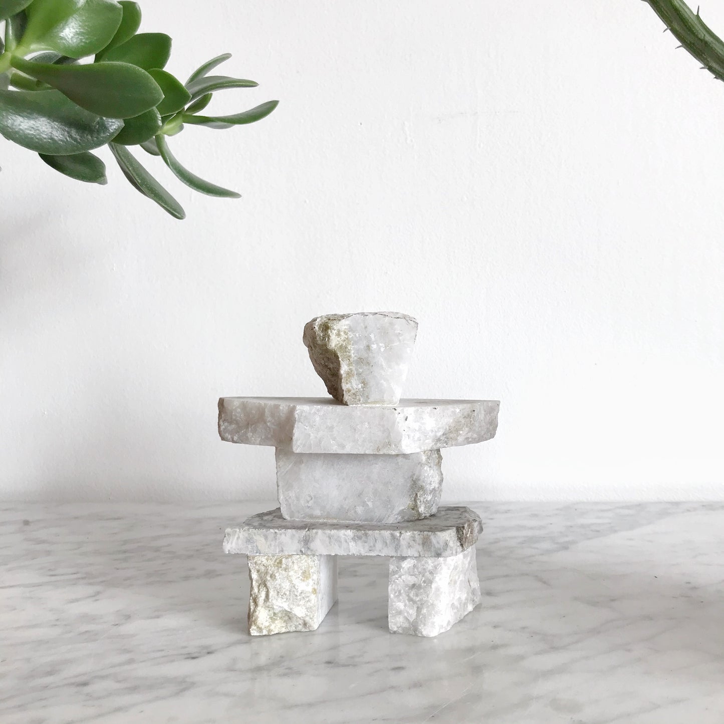 Granite Inukshuk Statue/Bookend, Canada