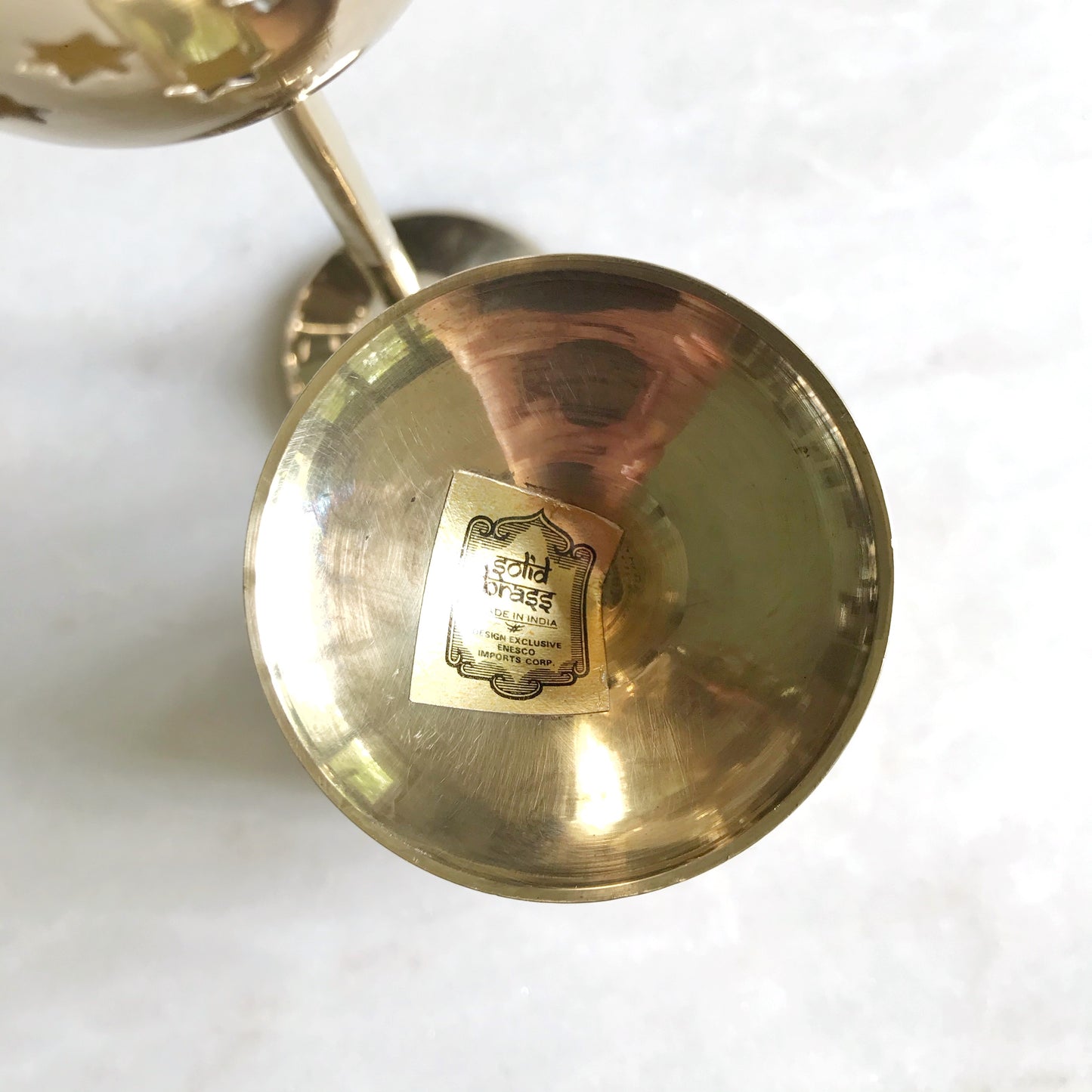 Vintage Starry Brass Candle Lanterns