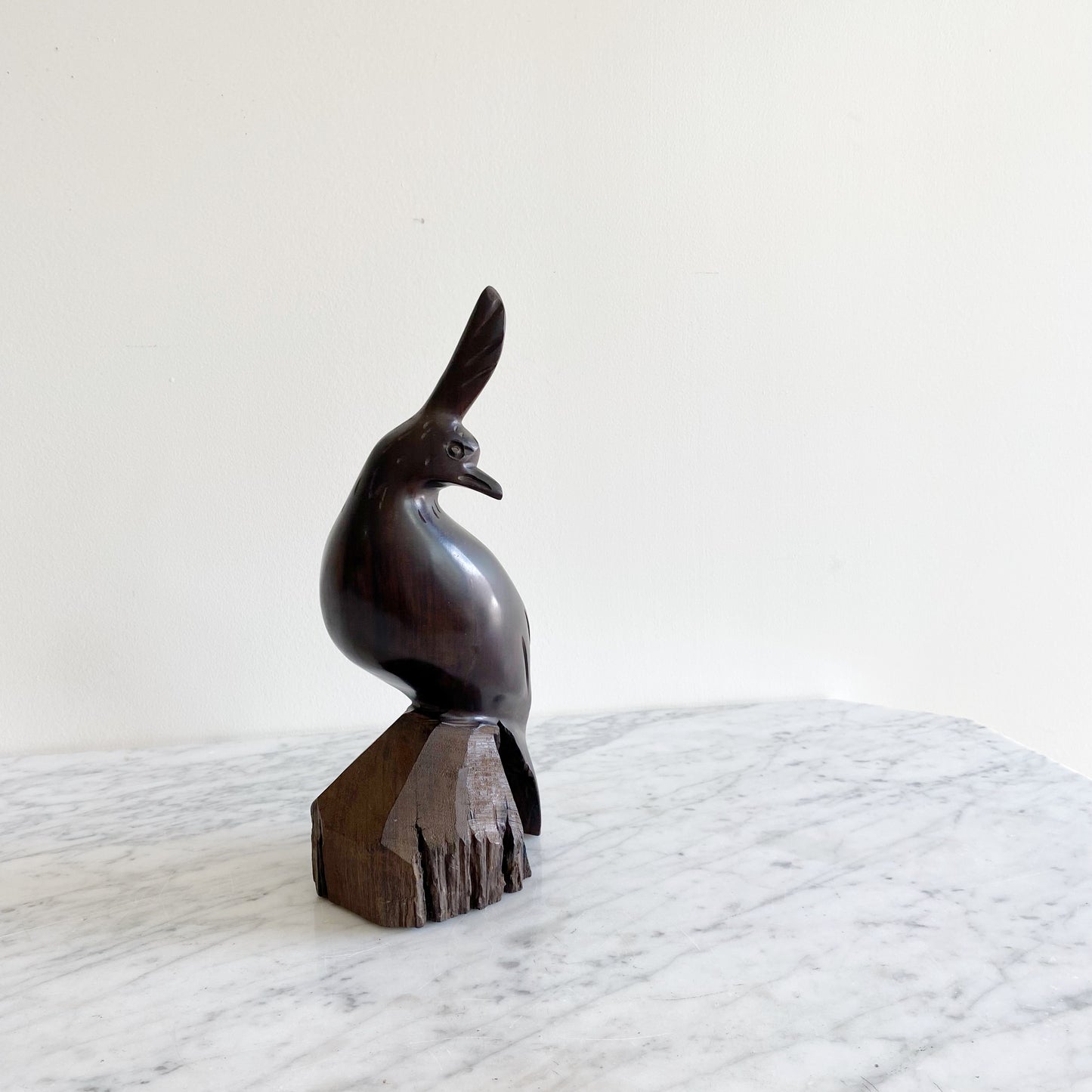 Large Vintage Ironwood Partridge Statue, 11.5”
