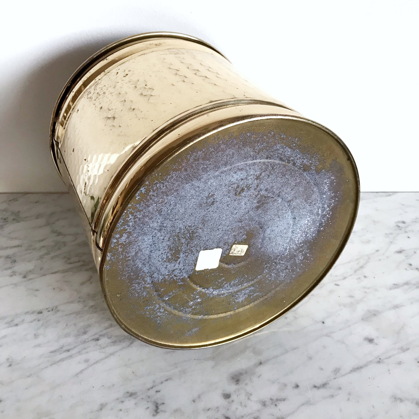XL Vintage Hammered Brass Planter