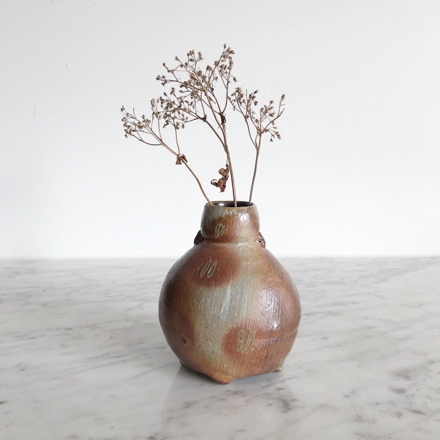 Vintage Studio Pottery Vase, 4.25”